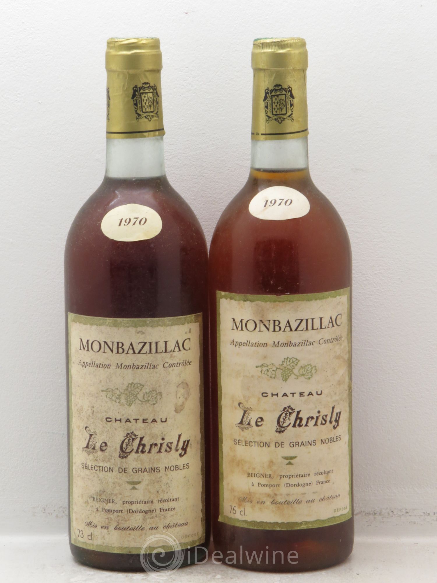 Monbazillac le Chrisly Sélection de Grains nobes 1970 - Lotto di 2 bottiglie - 0