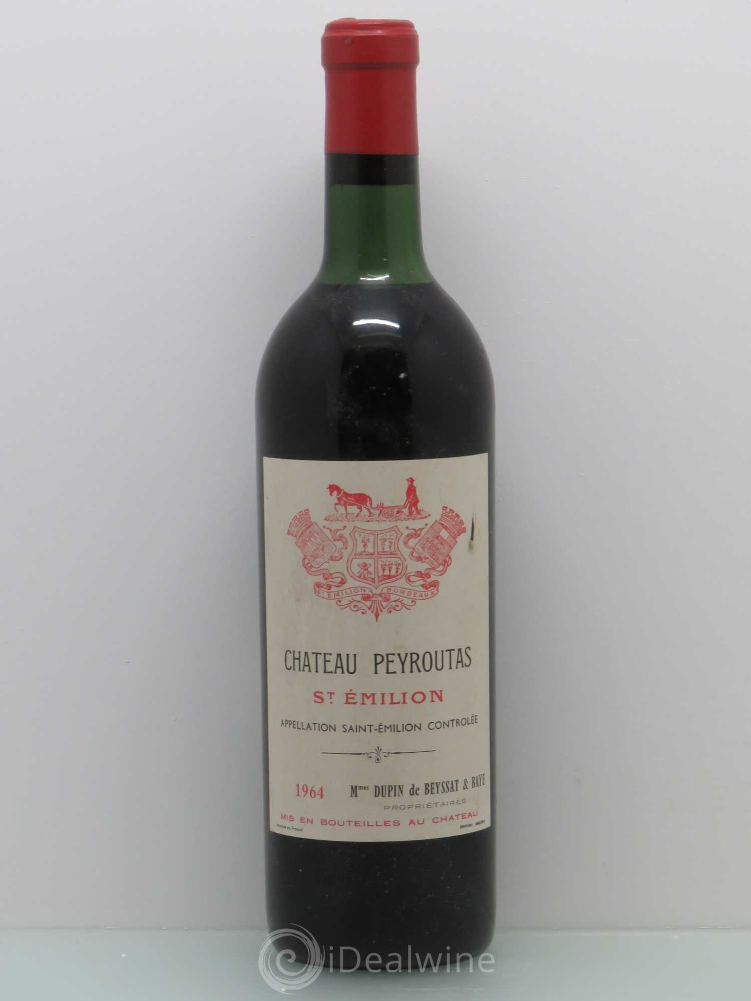 Saint-Émilion Château Peyroutas 1964 - Posten von 1 Flasche - 0