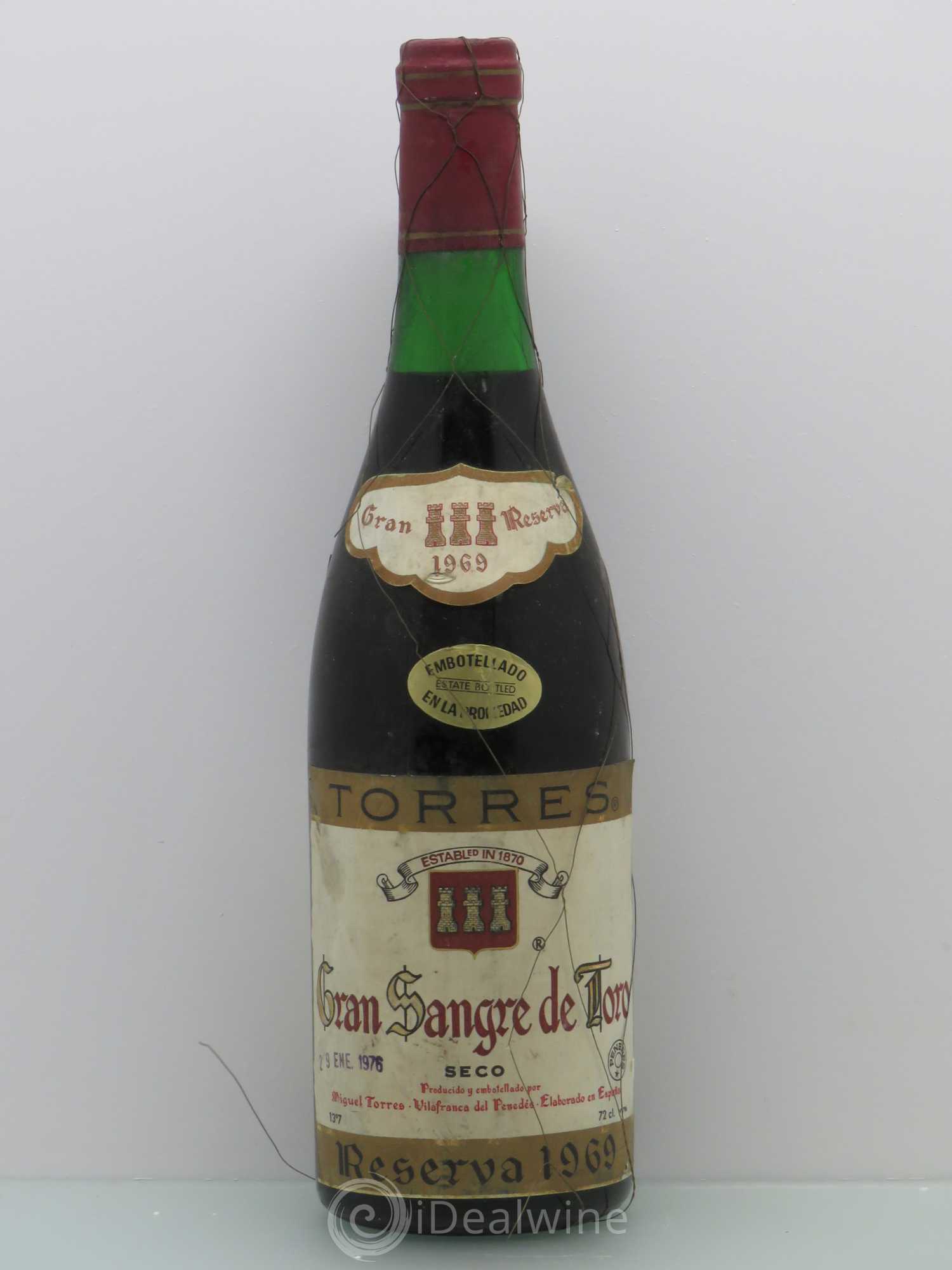 Penedes Torres Gran Sangre De Toro Gran Reserva 1969 - Posten von 1 Flasche - 0