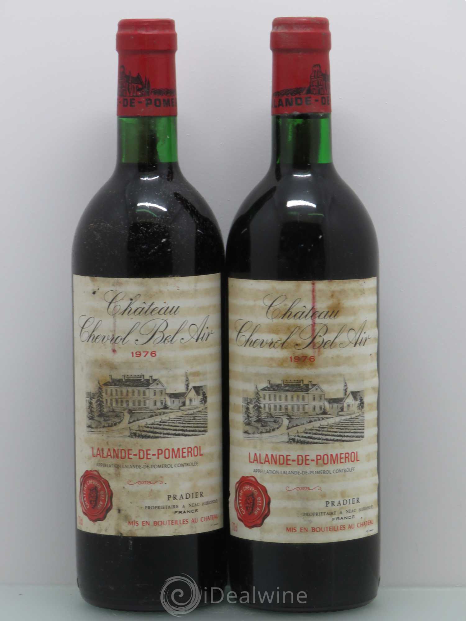 Bordeaux Lalande de Pomerol Château Chevrol Bel Air 1976 - Posten von 2 Flaschen - 0