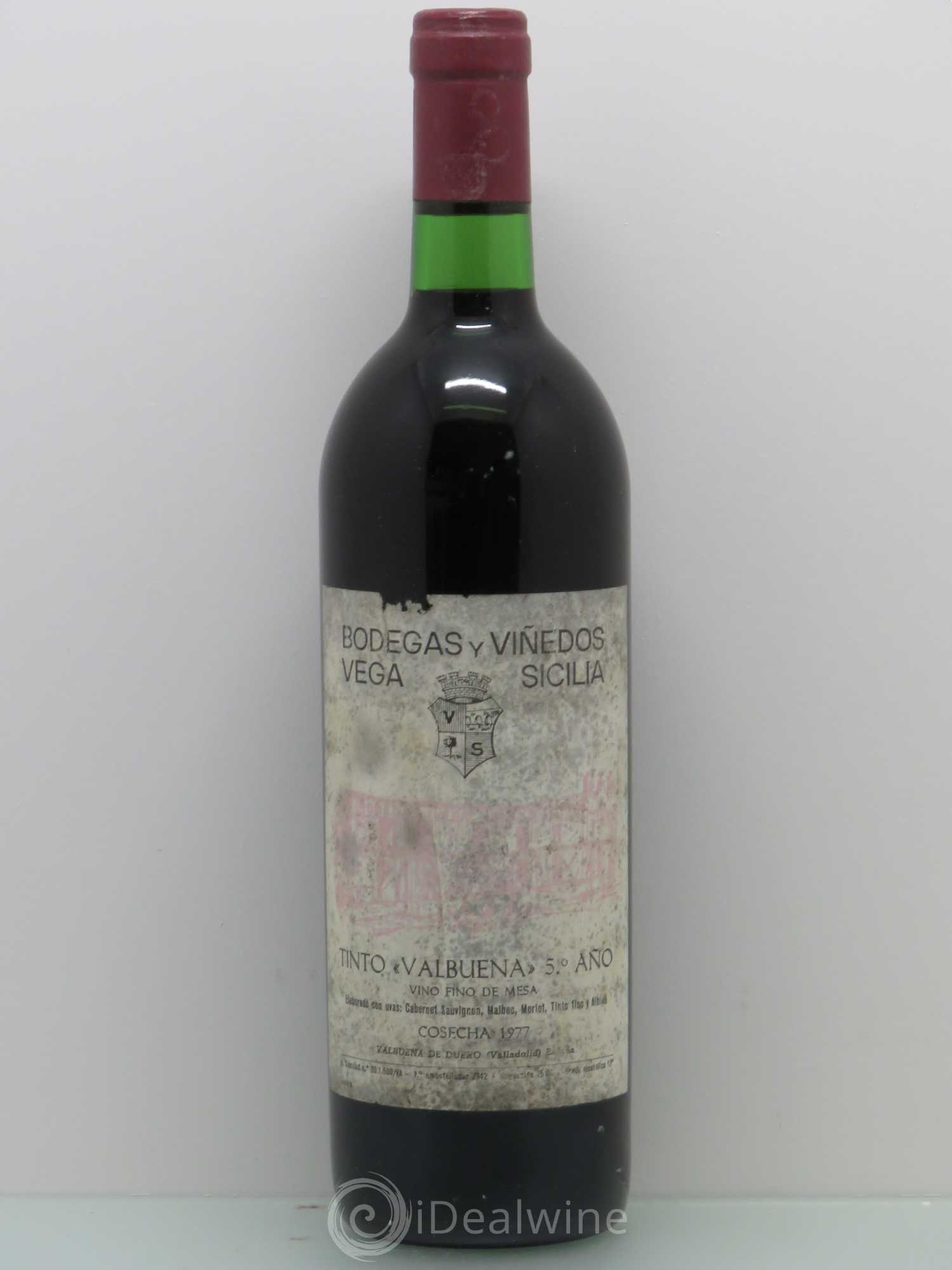 Ribera Del Duero DO Vega Sicilia Valbuena 5 ano Famille Alvarez 1977 - Lot de 1 bouteille - 0