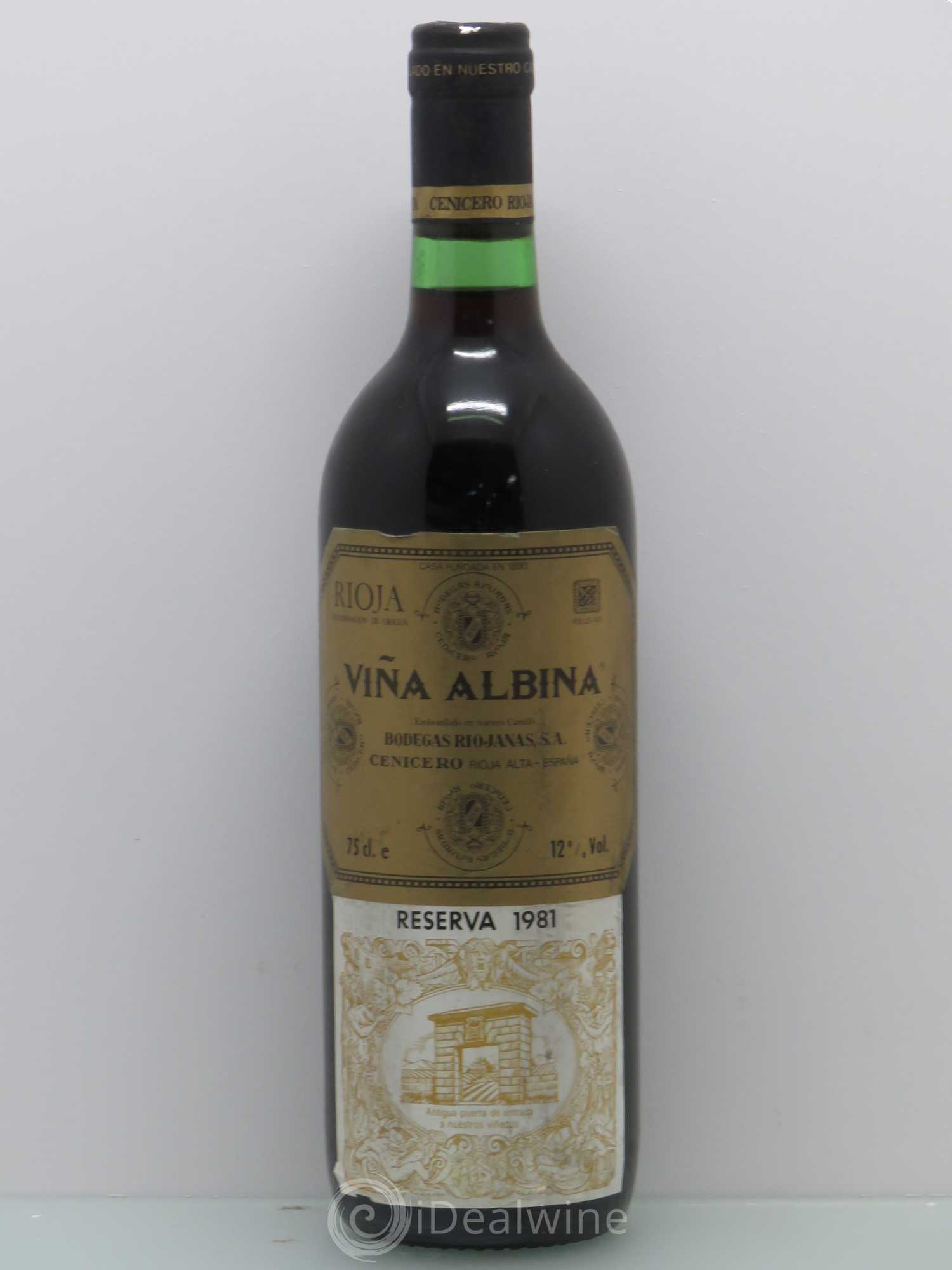 Rioja DOCA Vina Albina Reserva Riojanas 1981 - Posten von 1 Flasche - 0
