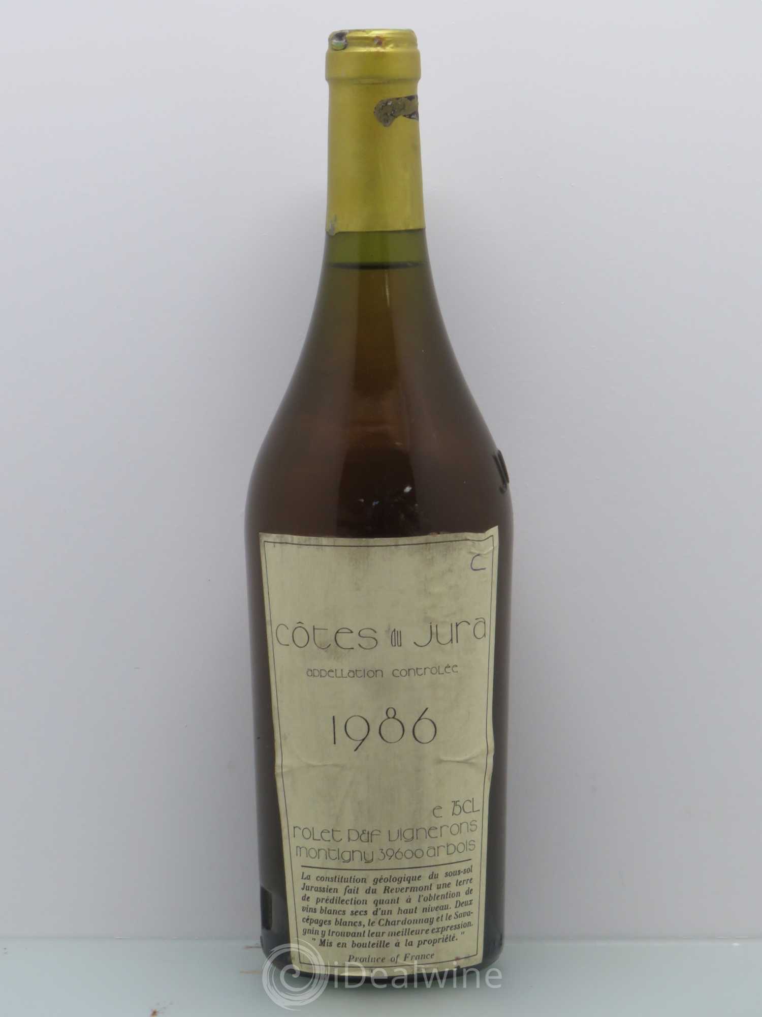 Côtes du Jura Rolet 1986 - Lot de 1 bouteille - 0