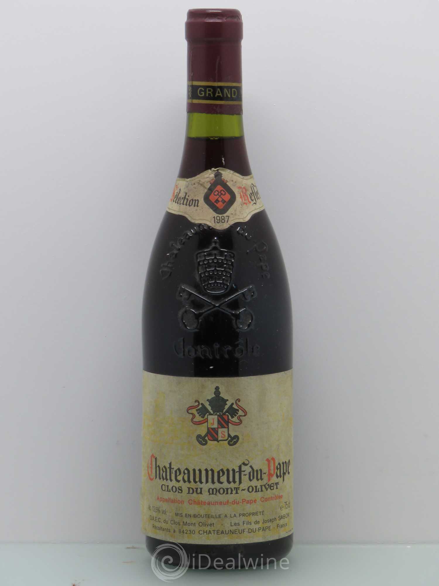 Châteauneuf-du-Pape Clos du Mont-Olivet 1987 - Lot de 1 bouteille - 0