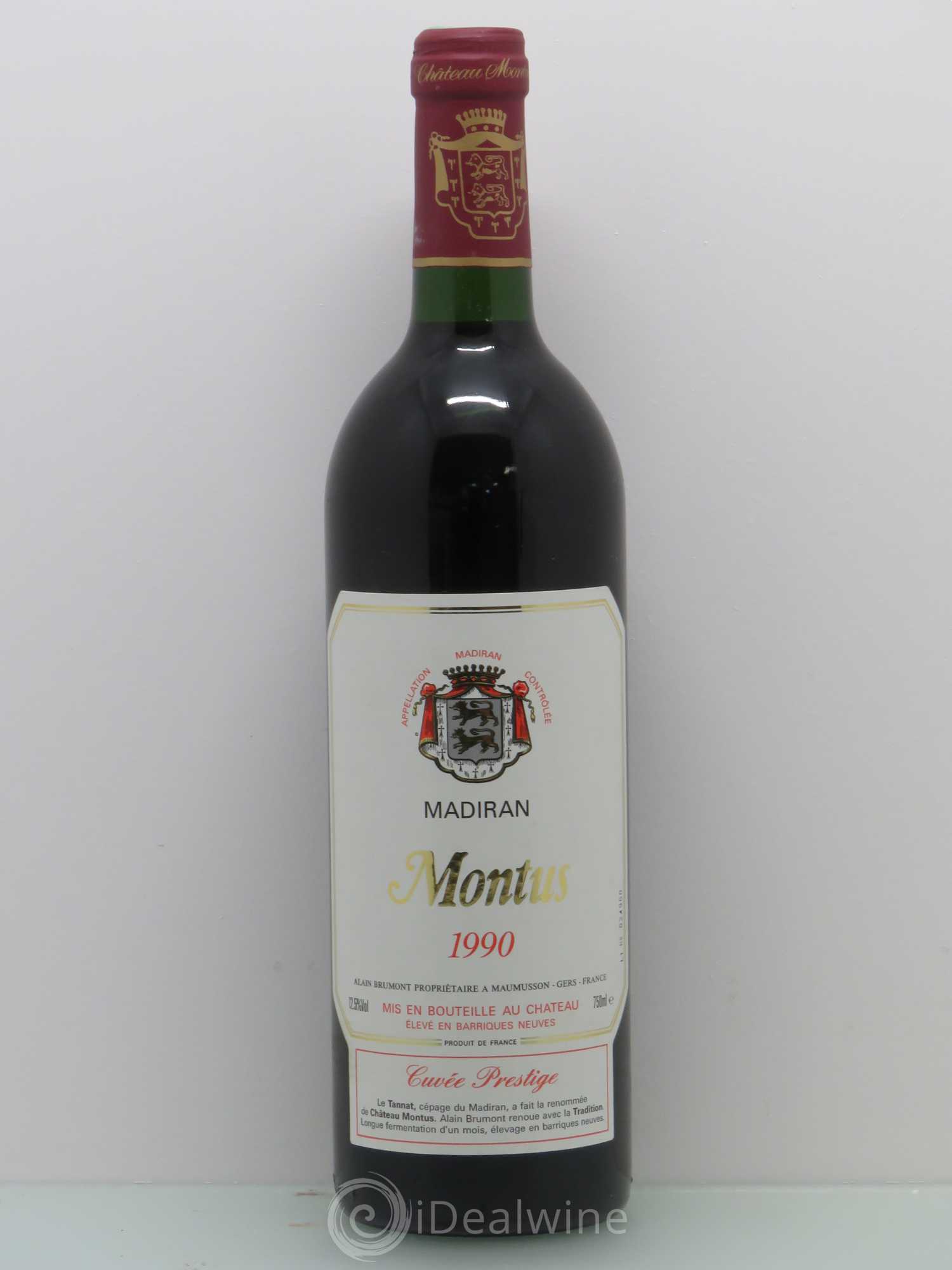 Madiran Château Montus-Prestige Alain Brumont 1990 - Lot de 1 bouteille - 0
