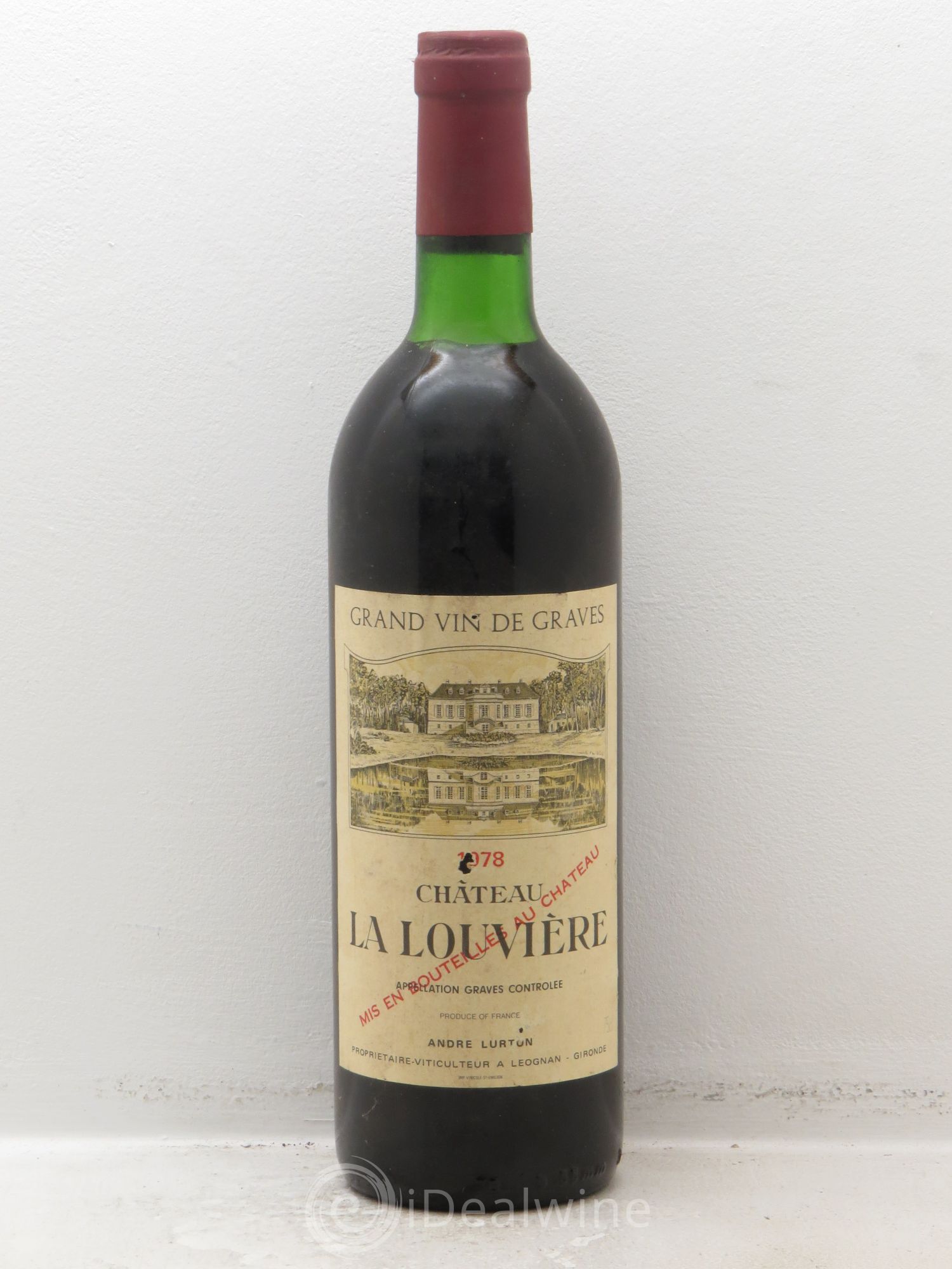 Château la Louvière 1978 - Lot de 1 bouteille - 0