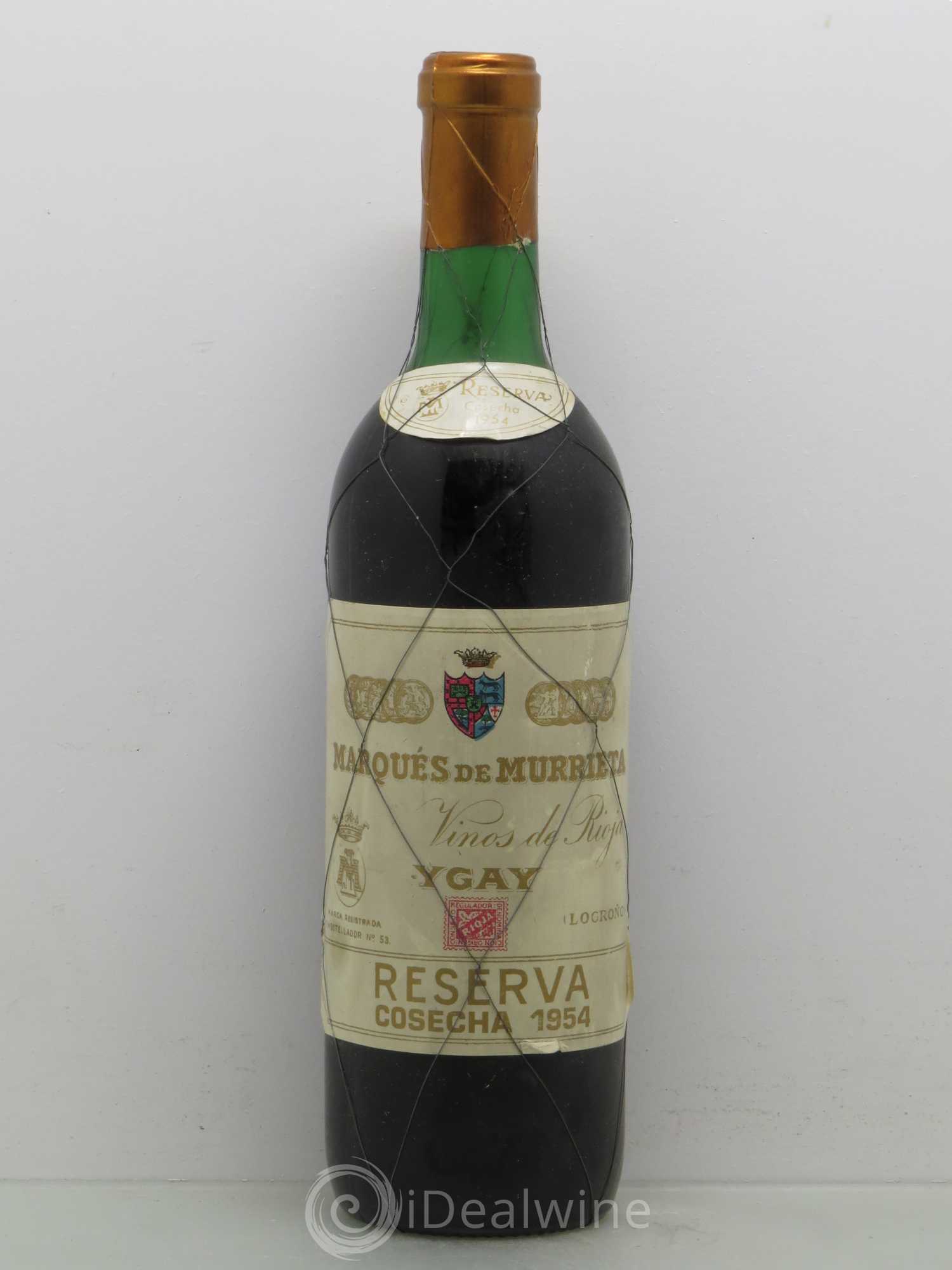 Rioja DOCA Reserva Marqués de Murrieta 1954 - Lot de 1 bouteille - 0