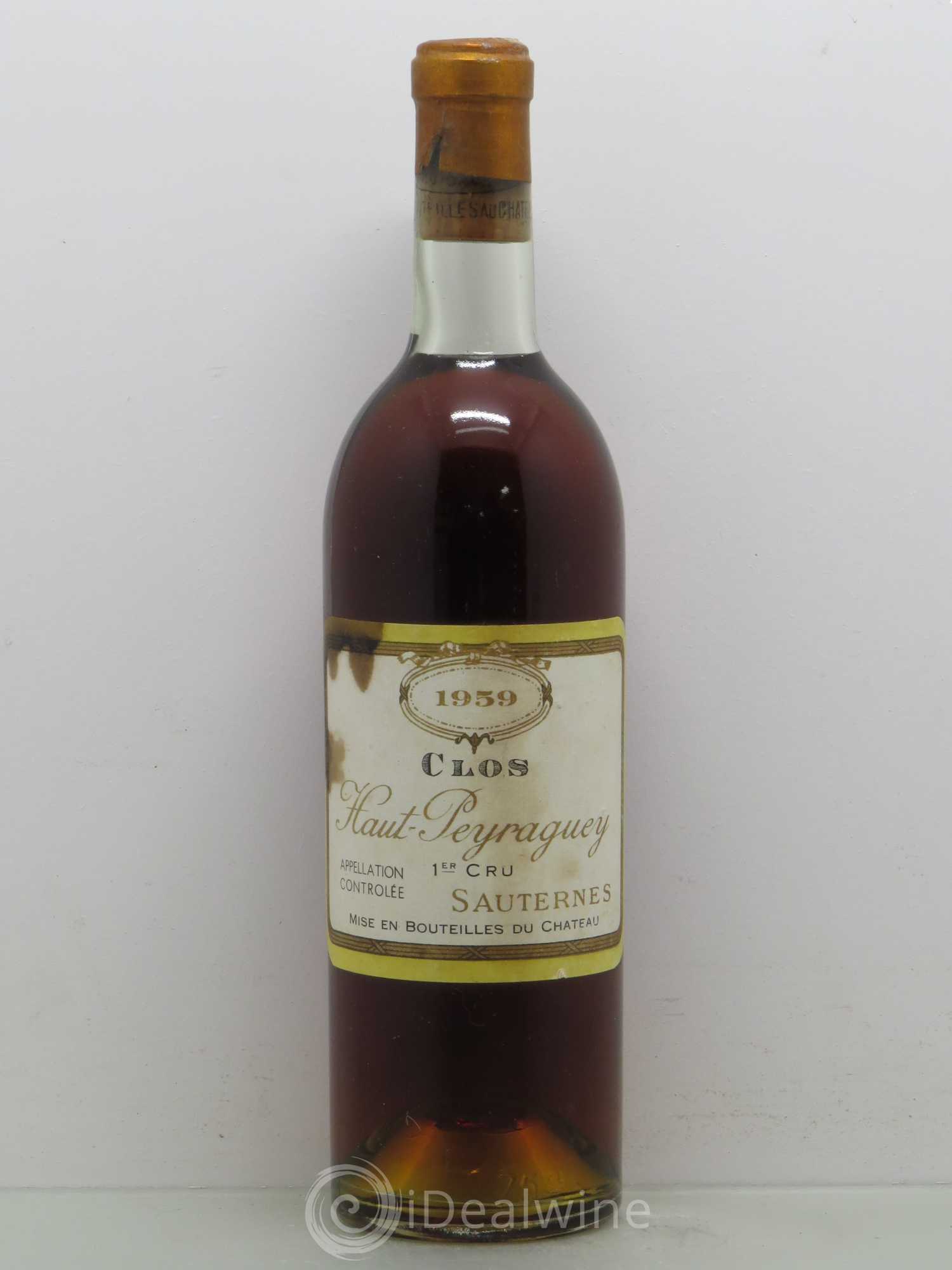 Clos Haut-Peyraguey 1er Grand Cru Classé 1959 - Lotto di 1 bottiglia - 0