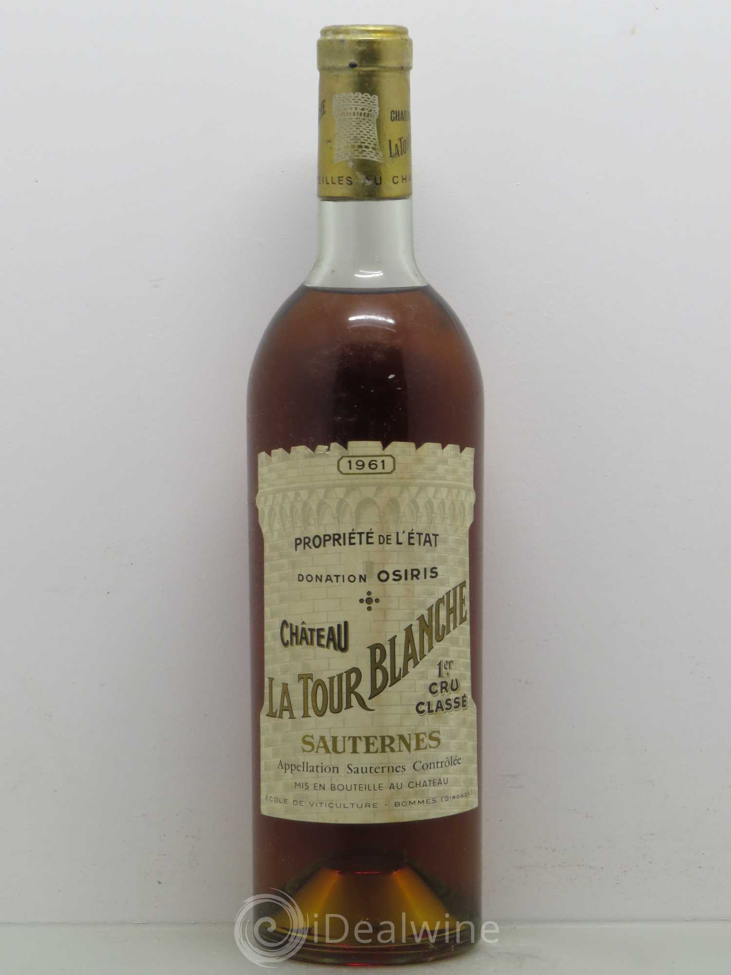 Château la Tour Blanche 1er Grand Cru Classé 1961 - Lotto di 1 bottiglia - 0