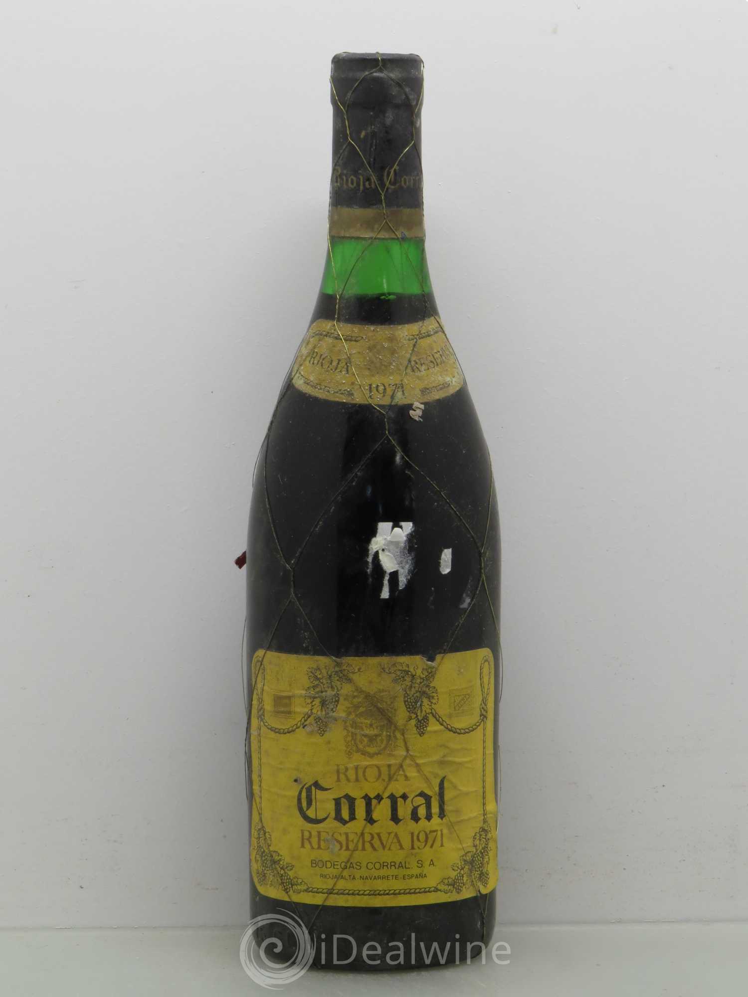 Rioja DOCA Bodegas Corral Reserva 1971 - Lotto di 1 bottiglia - 0