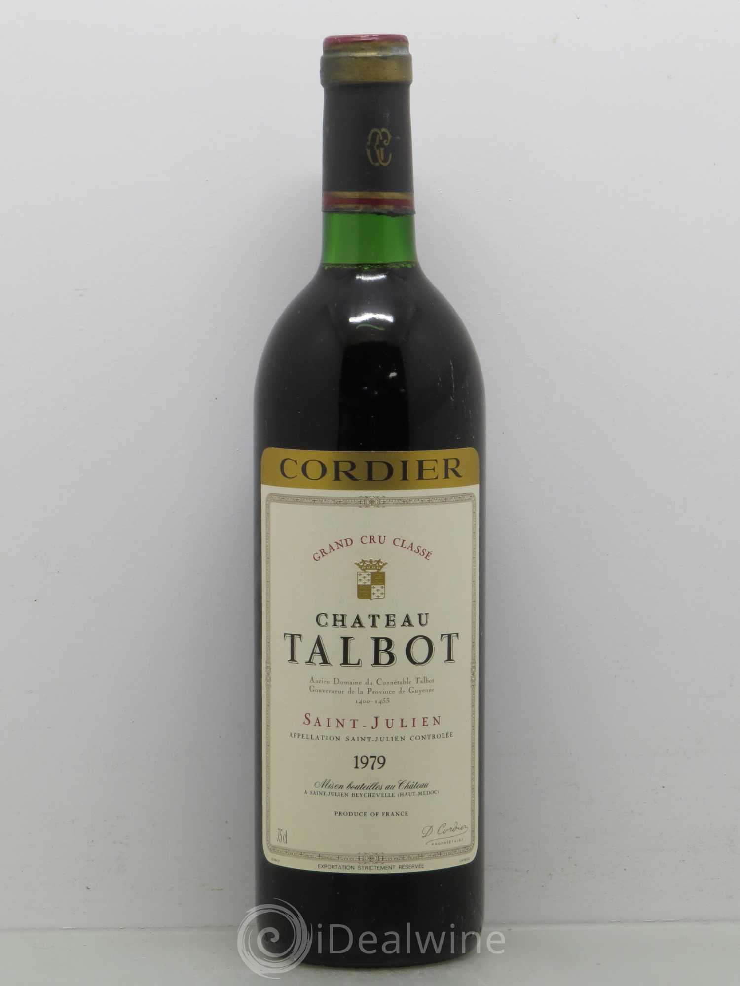 Château Talbot 4ème Grand Cru Classé 1979 - Lot de 1 bouteille - 0