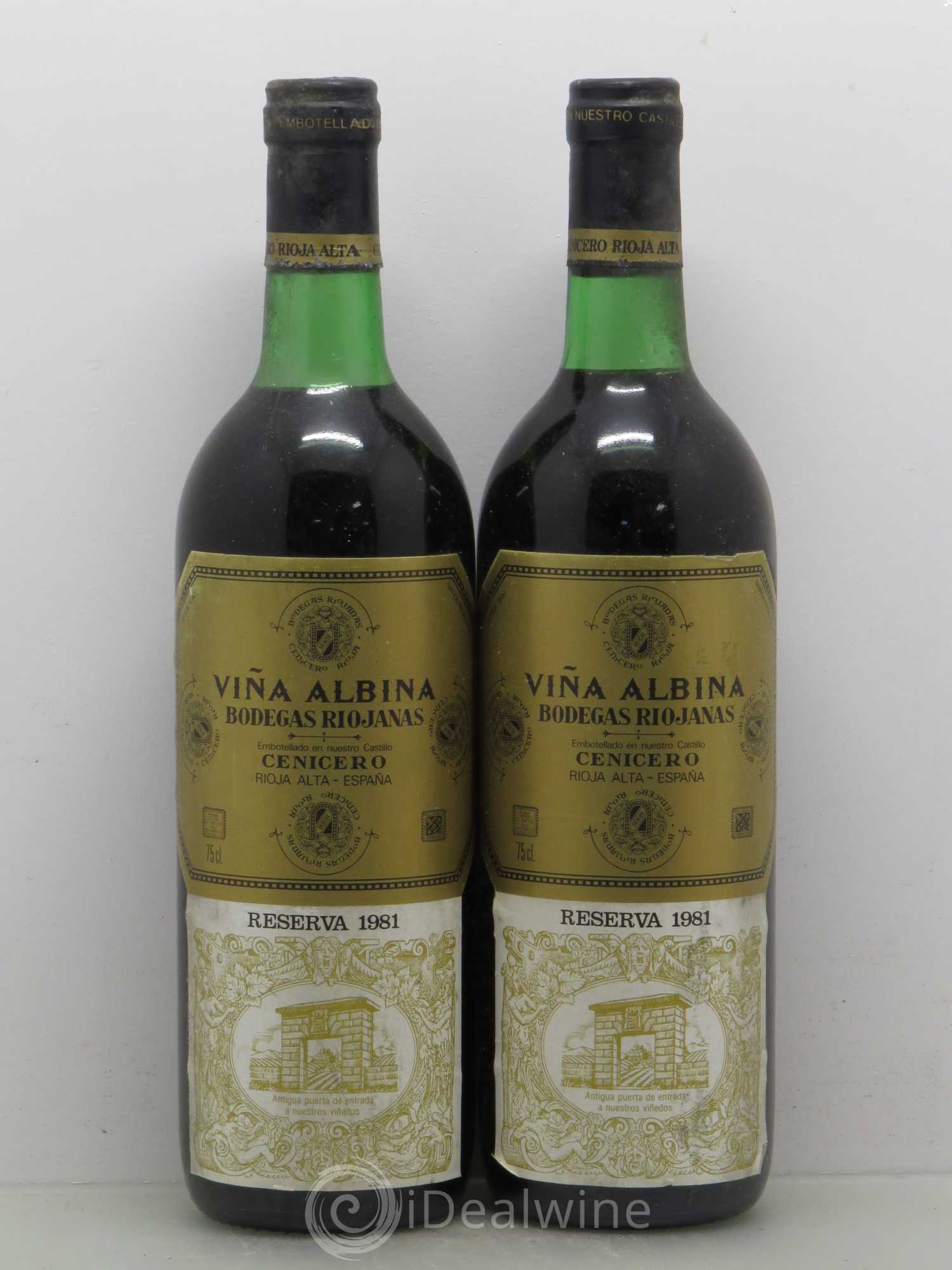 Rioja DOCA Vina Albina Reserva Riojanas 1981 - Lot of 2 bottles - 0