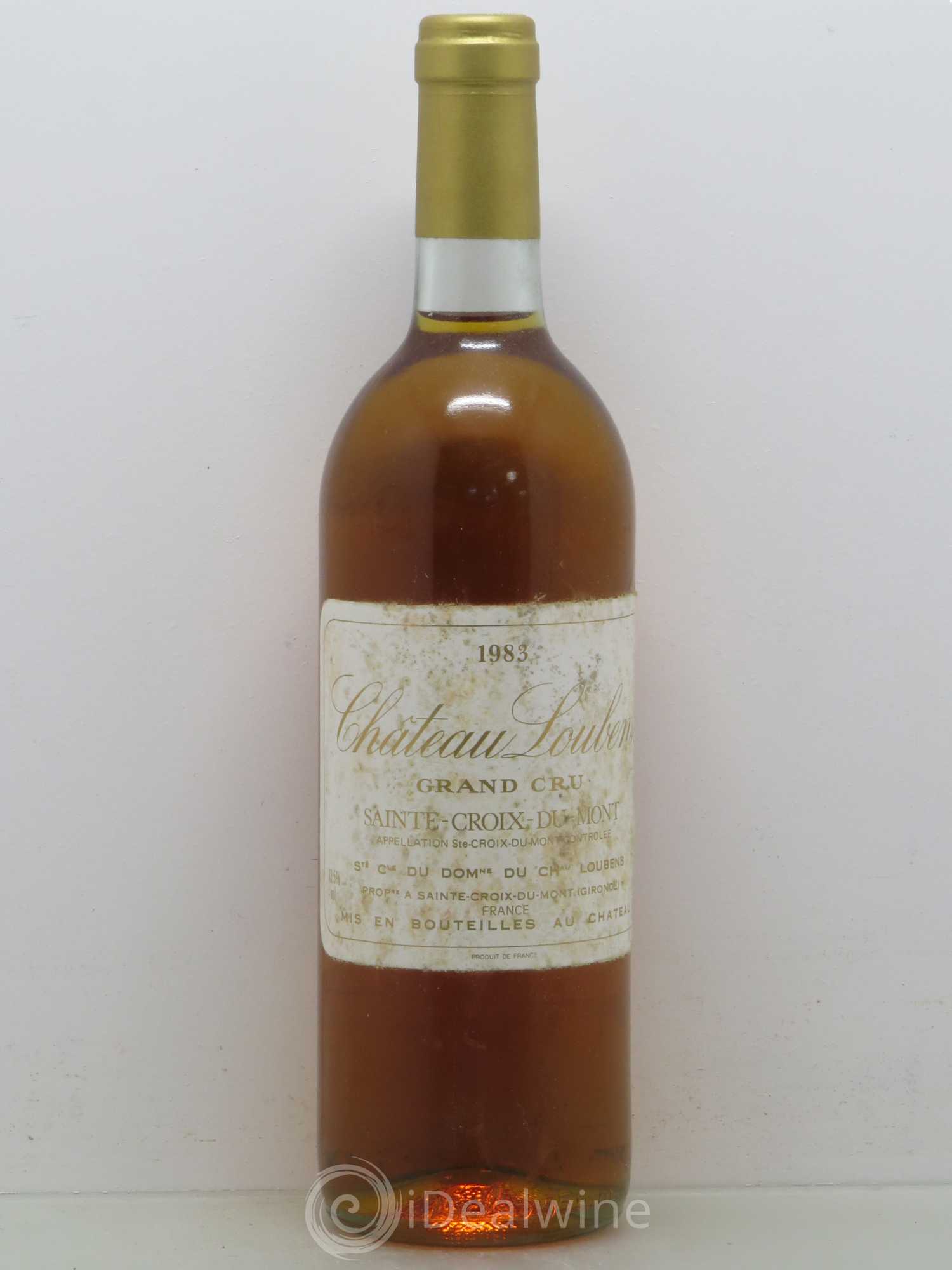 Sauternes Château Loubens 1983 - Lot de 1 bouteille - 0