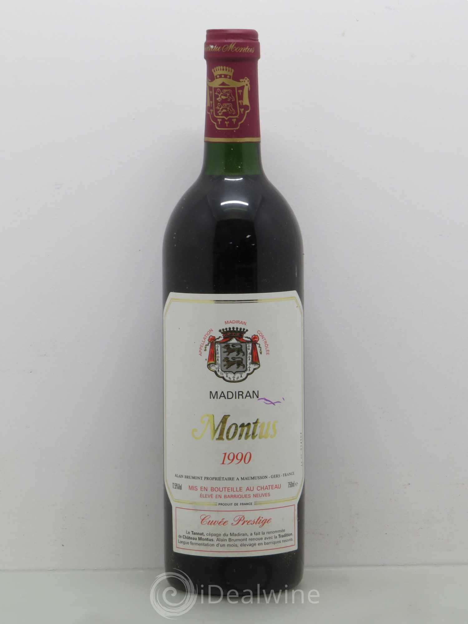 Madiran Château Montus-Prestige Alain Brumont 1990 - Lot de 1 bouteille - 0