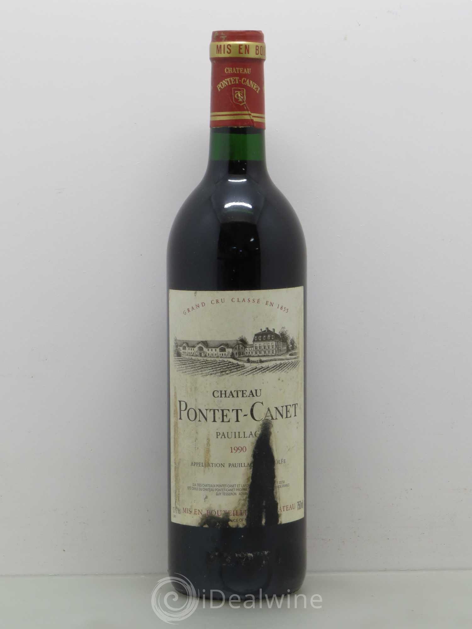 Château Pontet Canet 5ème Grand Cru Classé 1990 - Lot de 1 bouteille - 0
