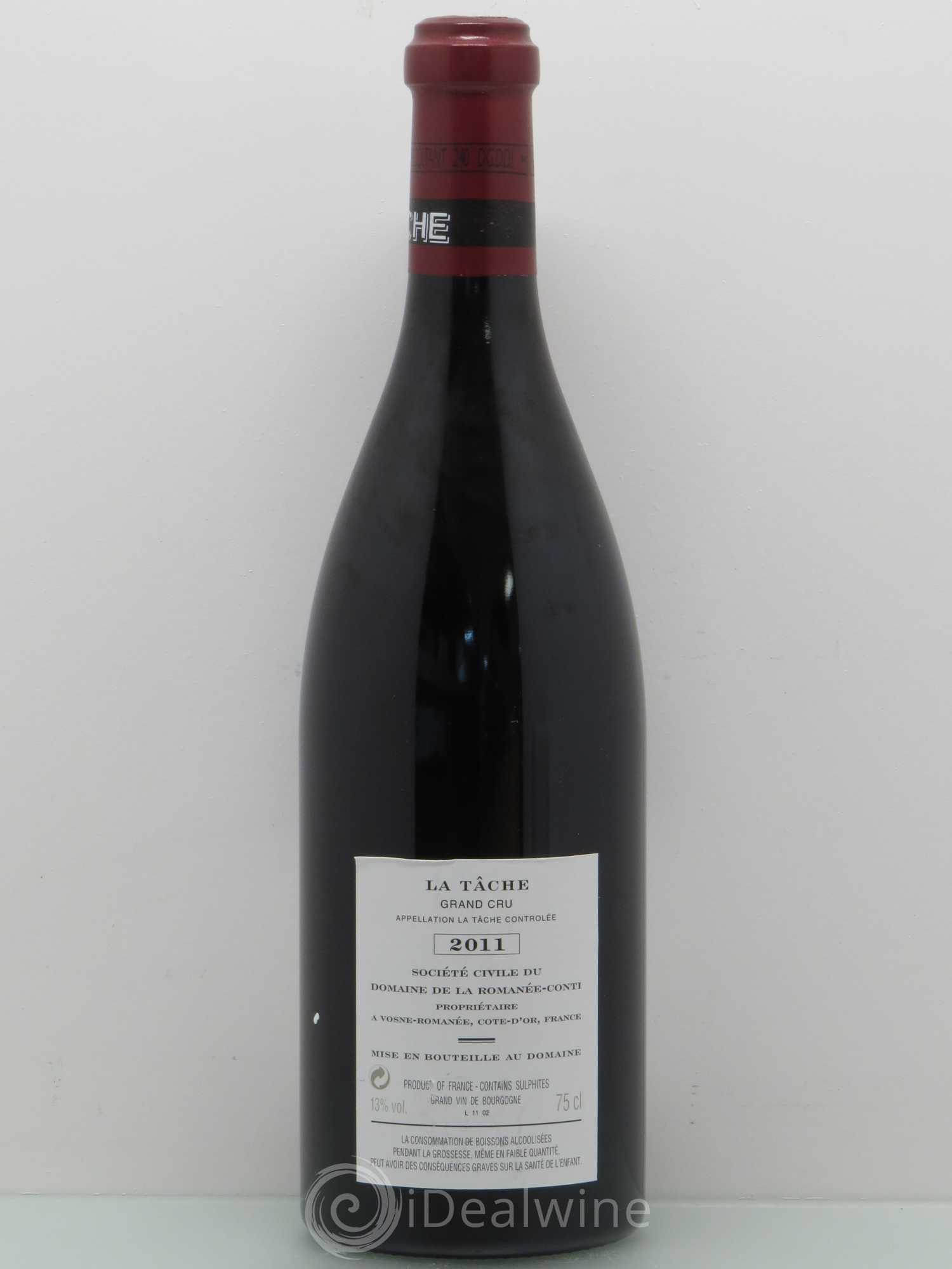La Tâche Grand Cru Domaine de la Romanée-Conti 2011 - Lot de 1 bouteille - 1