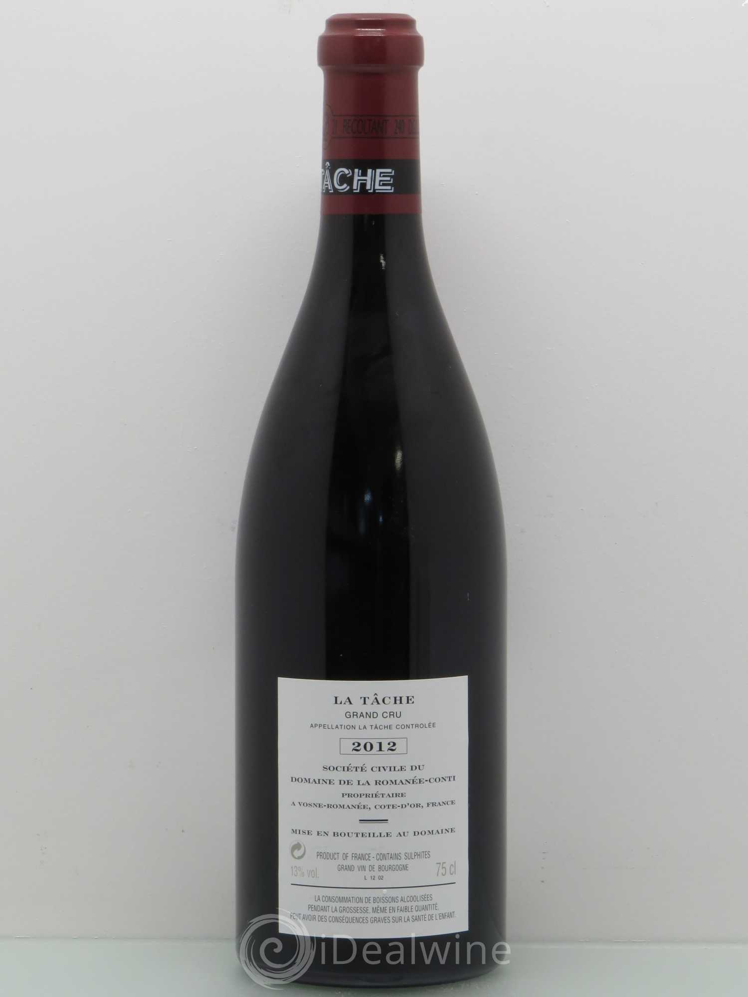 La Tâche Grand Cru Domaine de la Romanée-Conti 2012 - Lot de 1 bouteille - 1