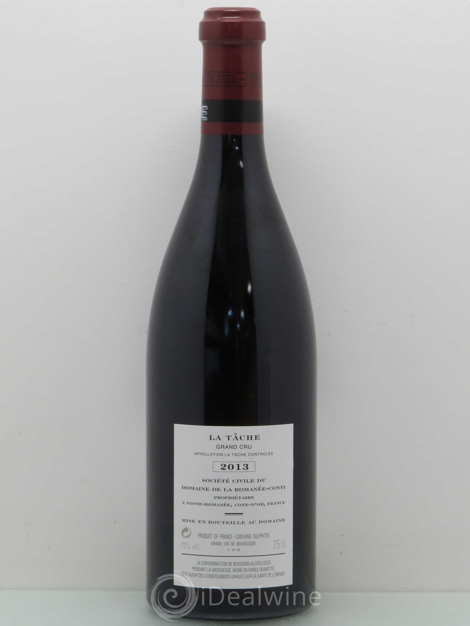 La Tâche Grand Cru Domaine de la Romanée-Conti 2013 - Lot de 1 bouteille - 1