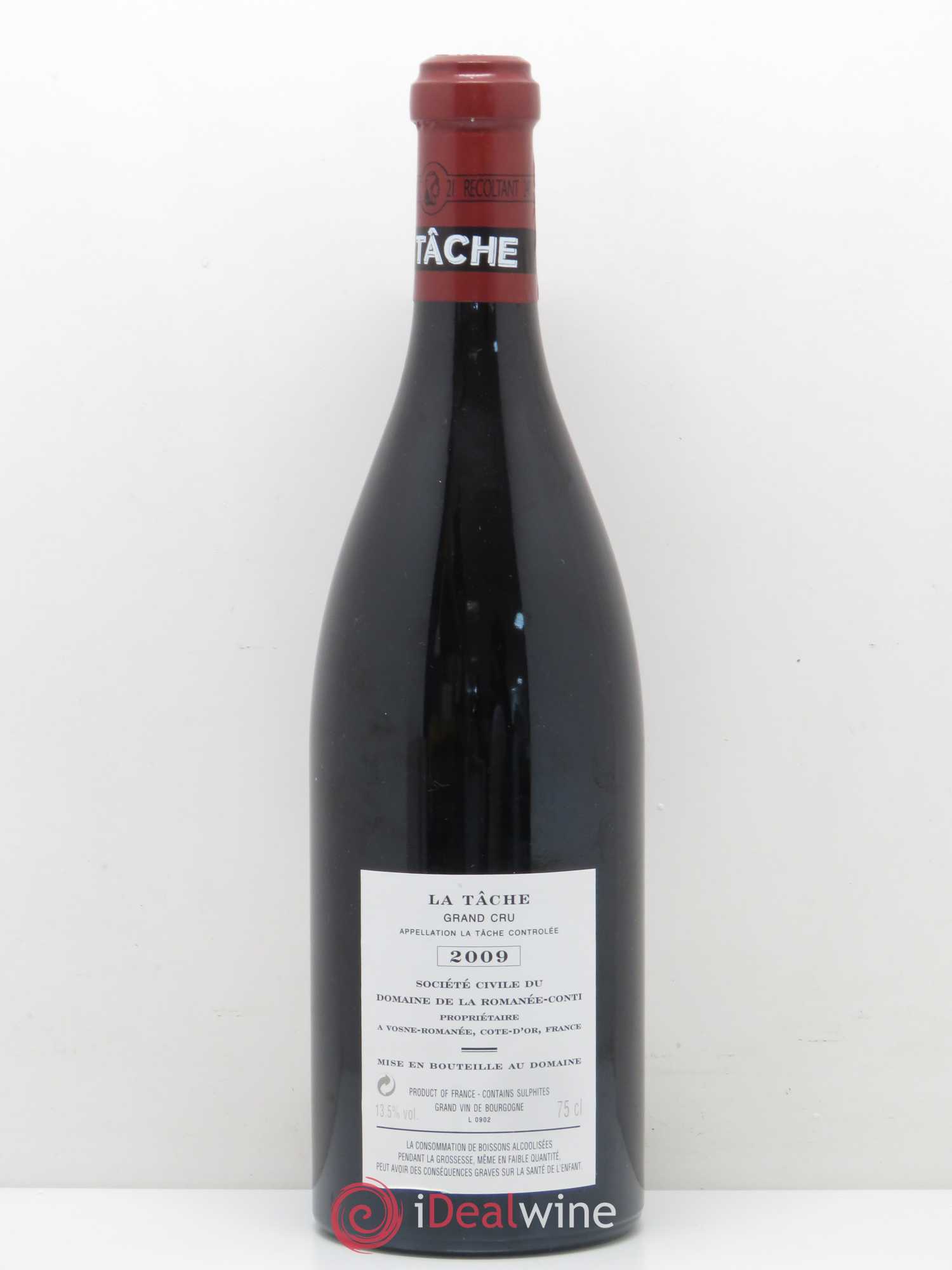 La Tâche Grand Cru Domaine de la Romanée-Conti 2009 - Lot de 1 bouteille - 1