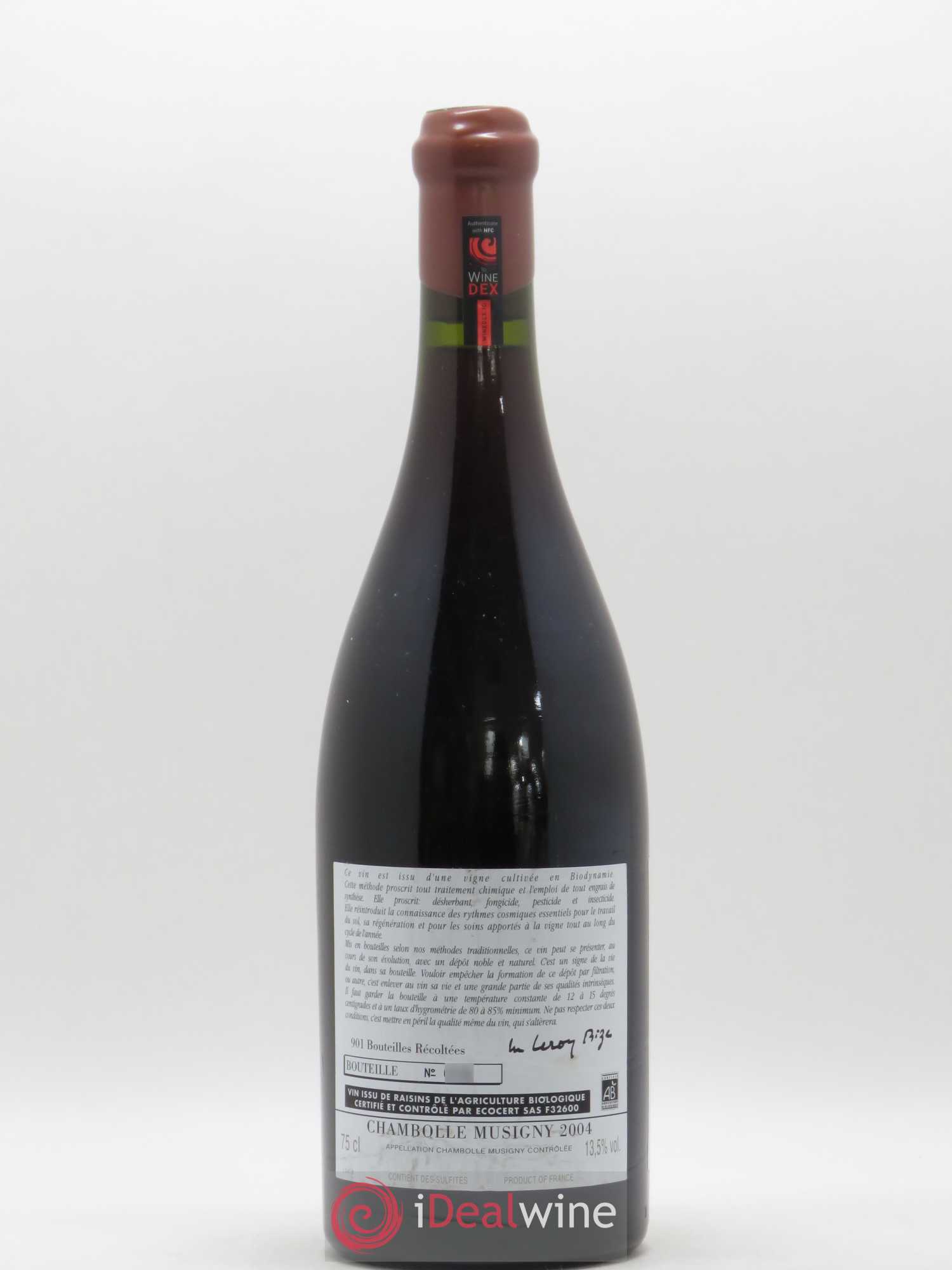 Chambolle-Musigny d'Auvenay (Domaine) 2004 - Lot de 1 bouteille - 1