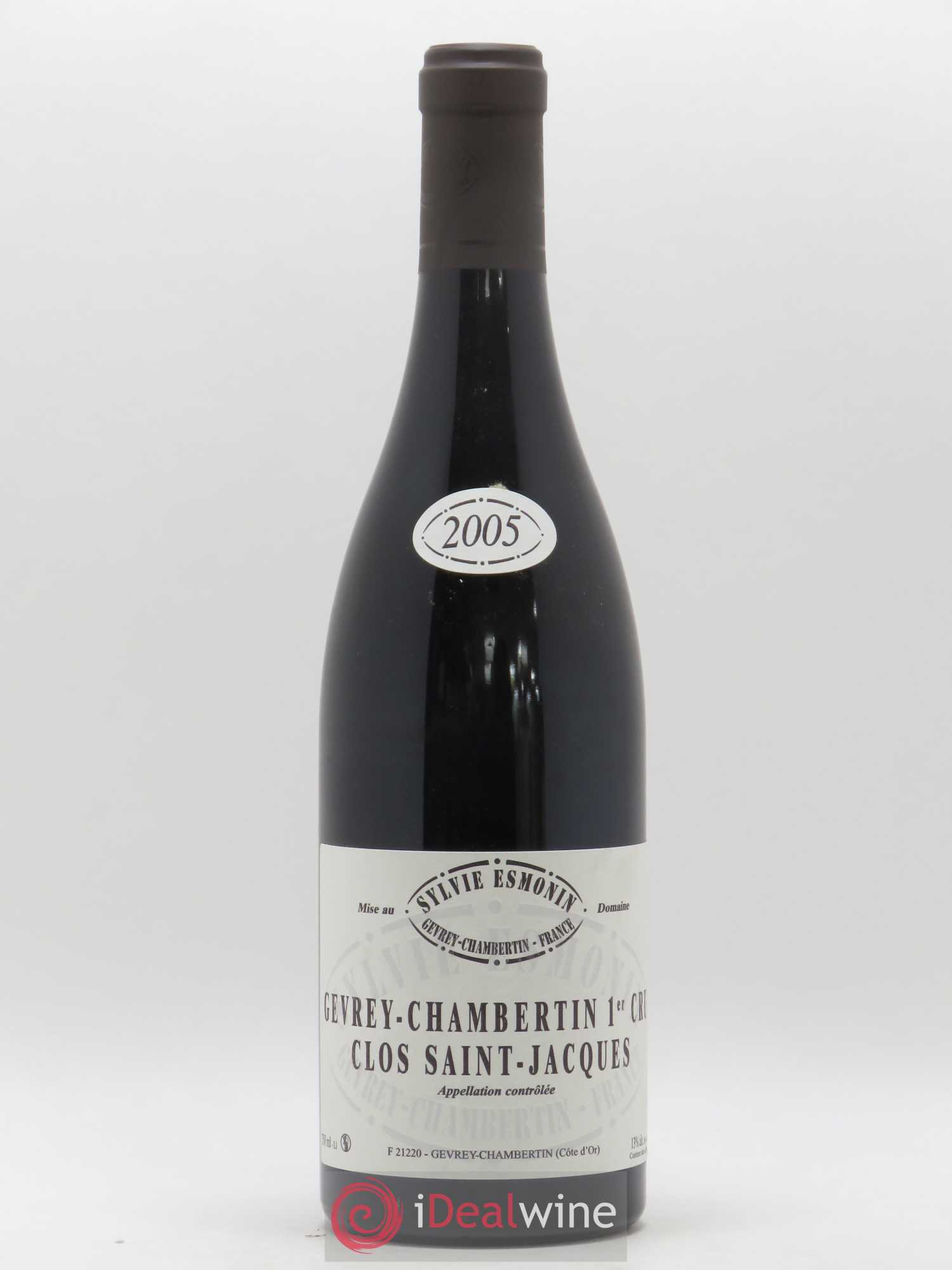 Gevrey-Chambertin 1er Cru Clos Saint Jacques Sylvie Esmonin 2005 - Lot de 1 bouteille - 0