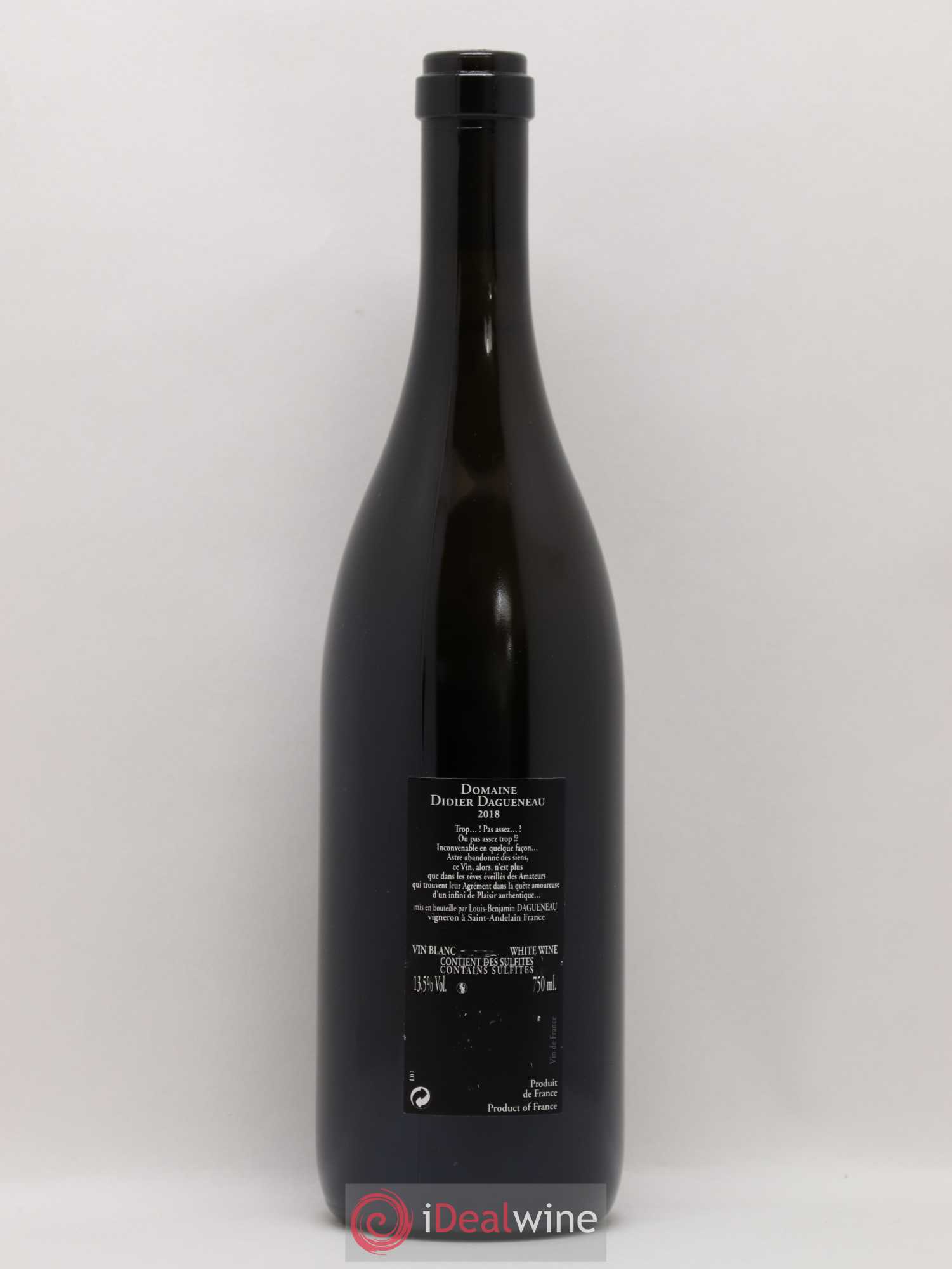 Vin de France (anciennement Pouilly-Fumé) Silex Dagueneau (Domaine Didier - Louis-Benjamin) 2018 - Lot de 1 bouteille - 1
