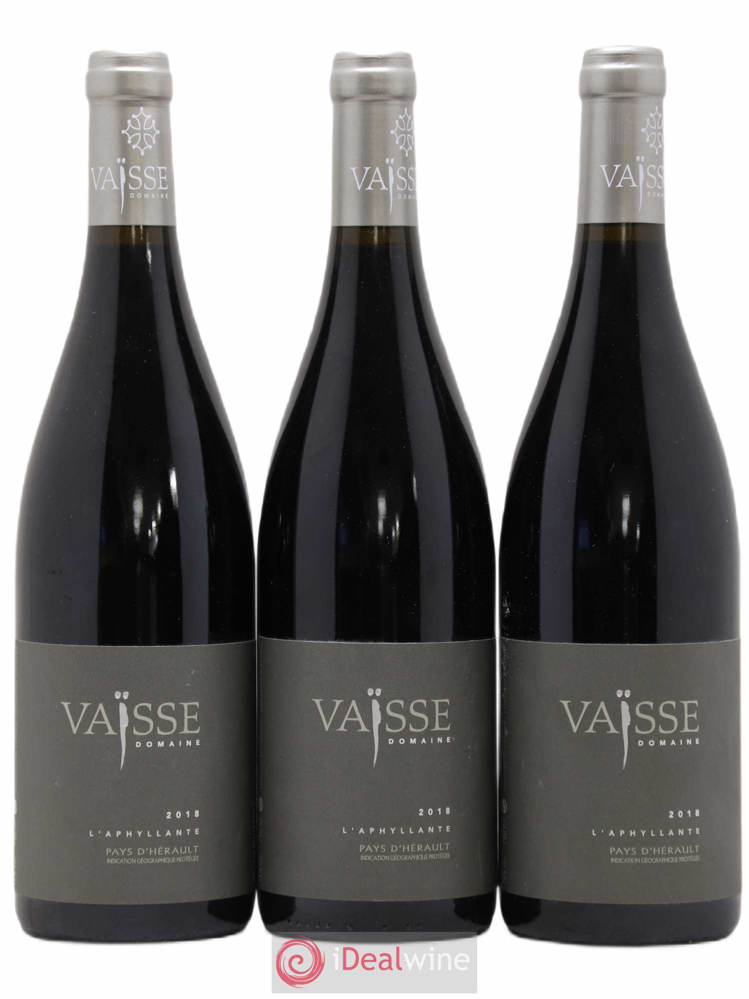 Pays d'Hérault L'Aphyllante Vaisse (Domaine) 2018 - Lot de 3 bouteilles - 0