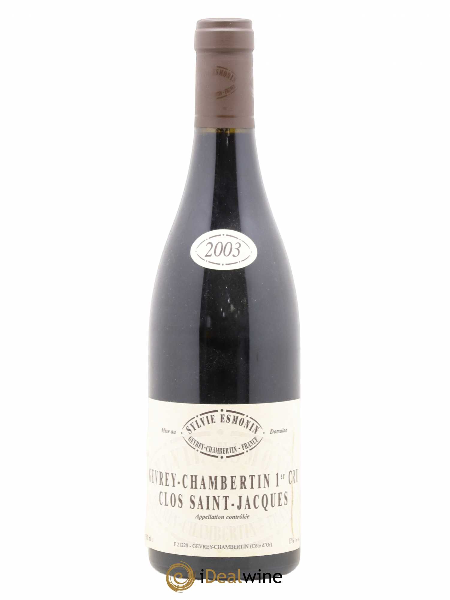 Gevrey-Chambertin 1er Cru Clos Saint Jacques Sylvie Esmonin 2003 - Lot de 1 bouteille - 0
