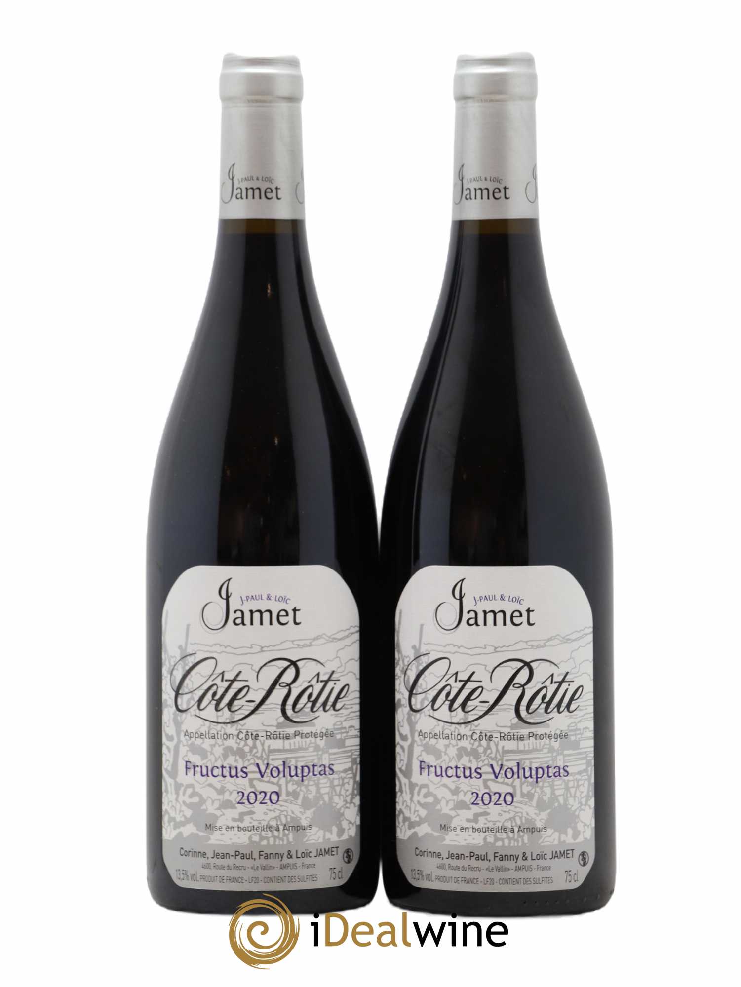 Côte-Rôtie Fructus Voluptas Jamet (Domaine) 2020 - Lot de 2 bouteilles - 0