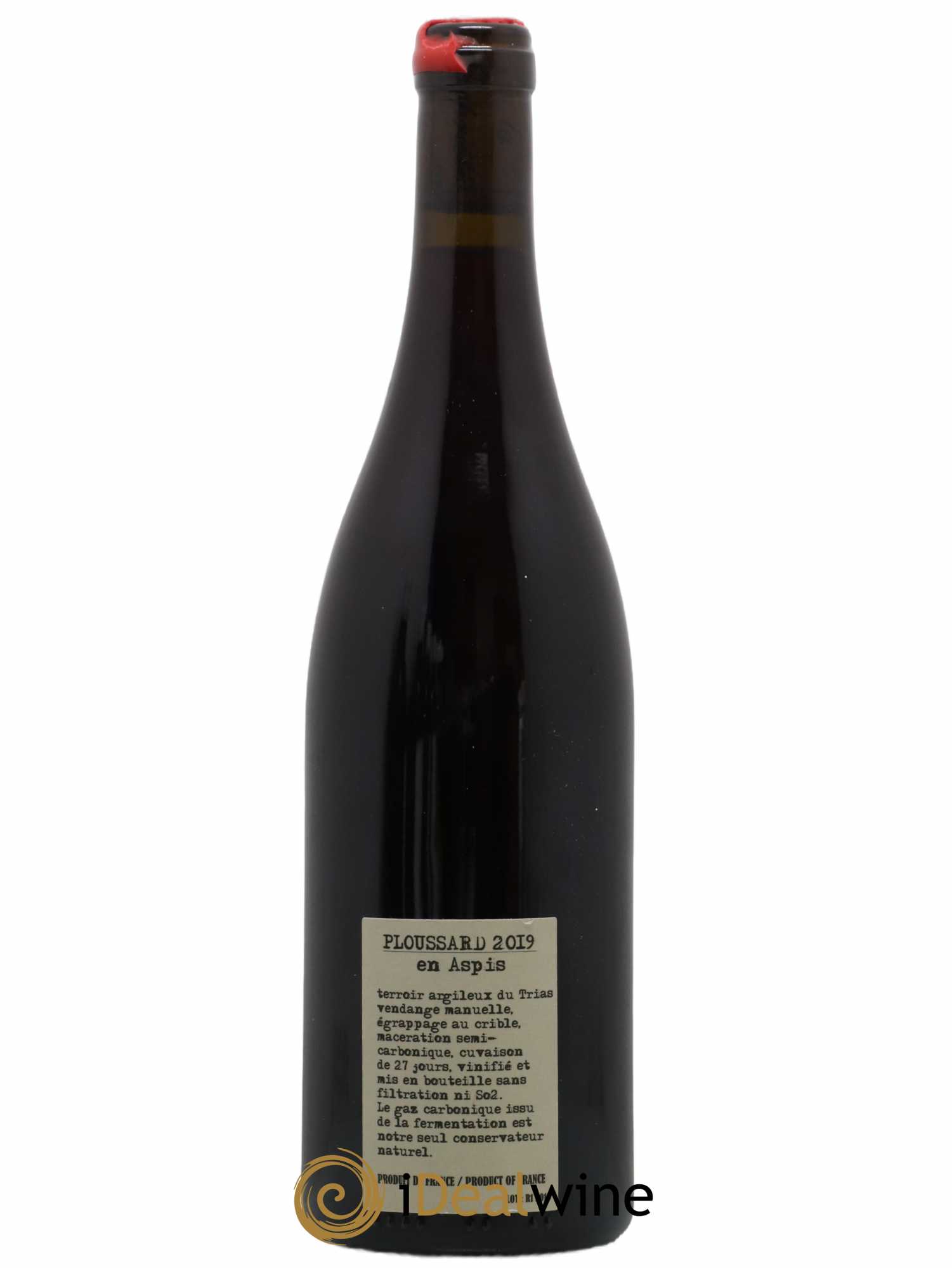 Arbois-Pupillin Ploussard En Aspis Adeline Houillon & Renaud Bruyère 2019 - Lot de 1 bouteille - 1