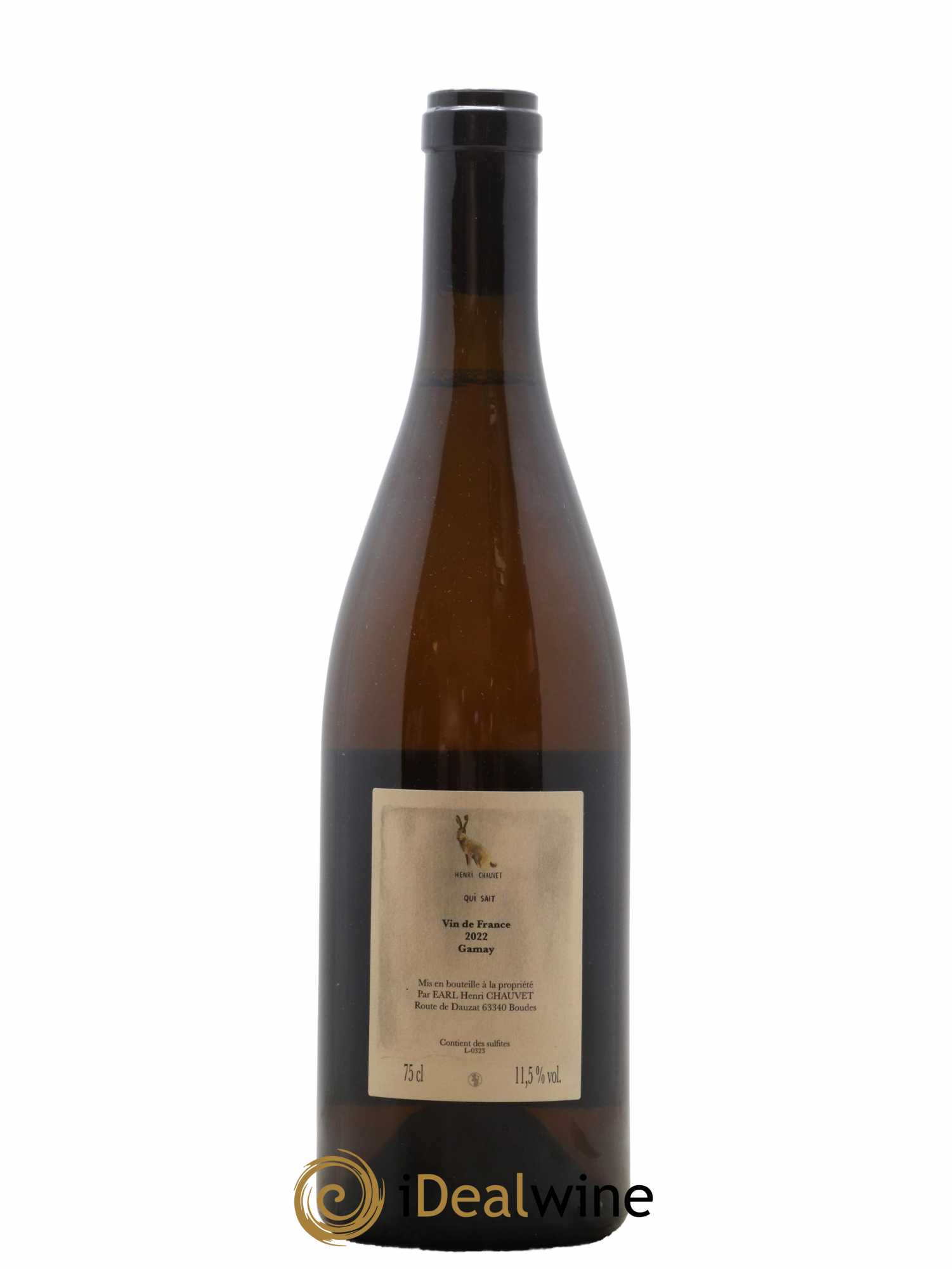Vin de France Qui sait Henri Chauvet 2022 - Lot de 1 bouteille - 1
