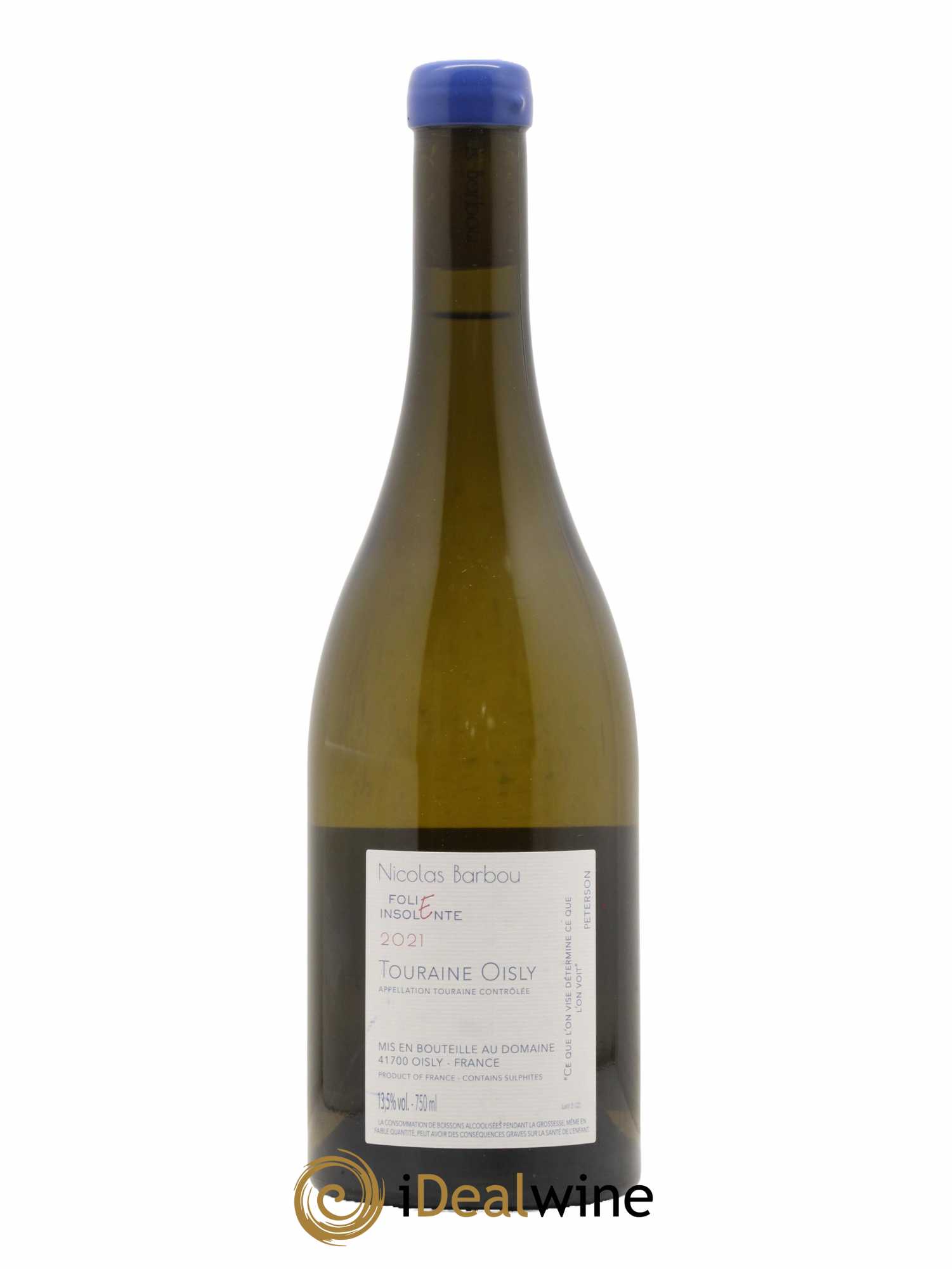 Touraine-Oisly Folie Insolente Nicolas Barbou 2021 - Lot de 1 bouteille - 1