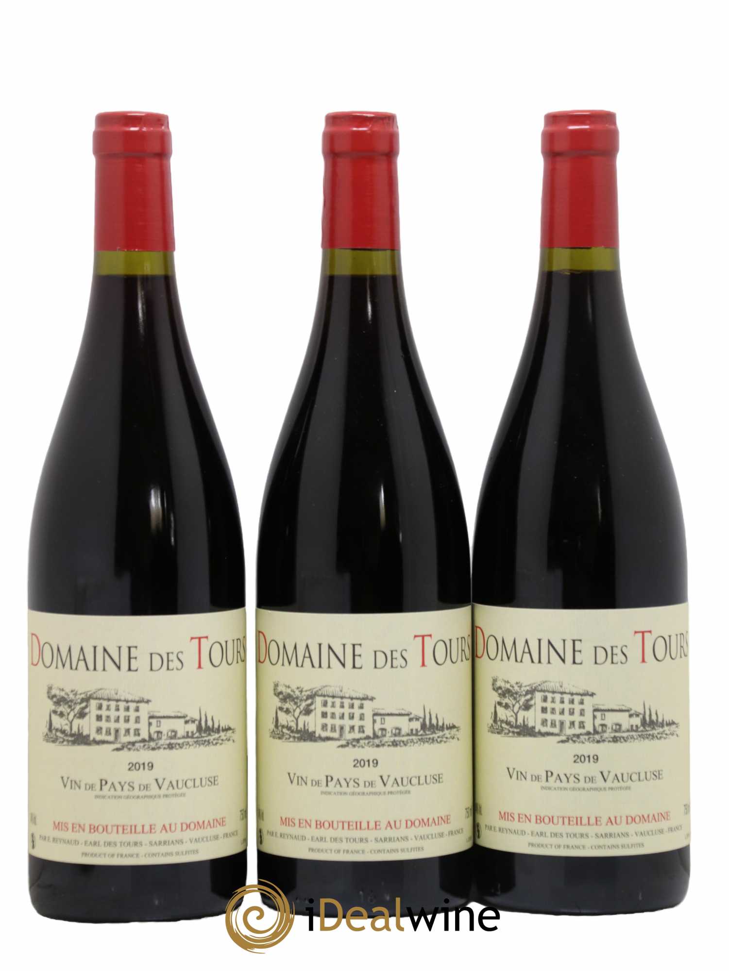 Vaucluse (Vin de Pays de Vaucluse) Domaine des Tours Emmanuel Reynaud 2019 - Lot de 3 bouteilles - 0