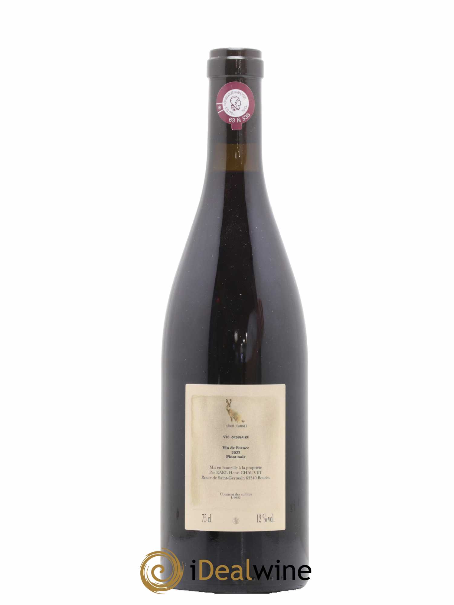 Vin de France Vie Ordinaire Domaine Henri Chauvet 2022 - Lot de 1 bouteille - 1