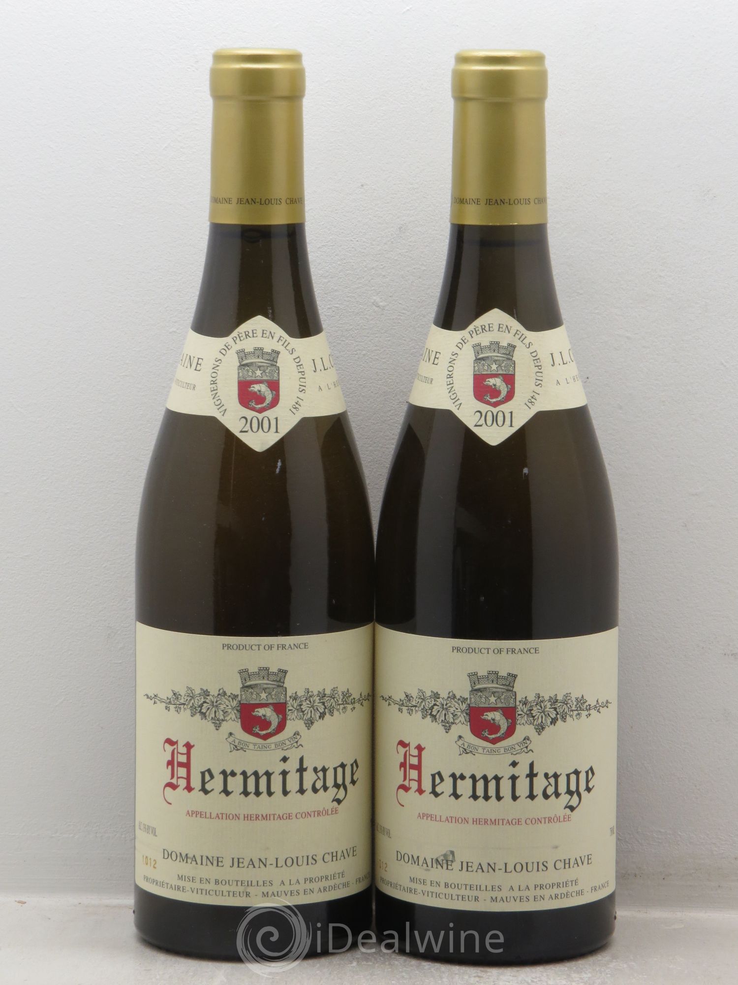 Hermitage Jean-Louis Chave 2001 - Lot de 2 bouteilles - 0