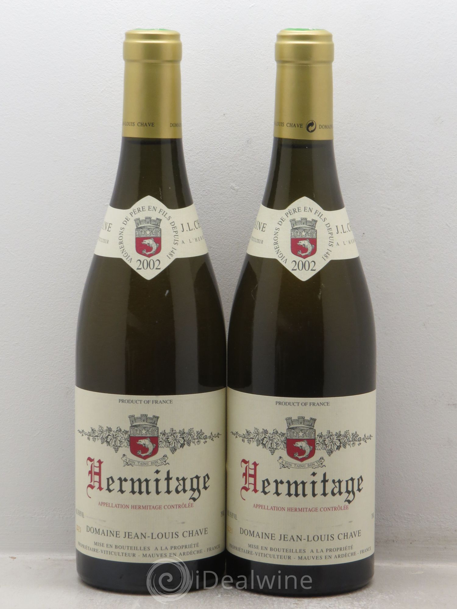 Hermitage Jean-Louis Chave 2002 - Lot de 2 bouteilles - 0