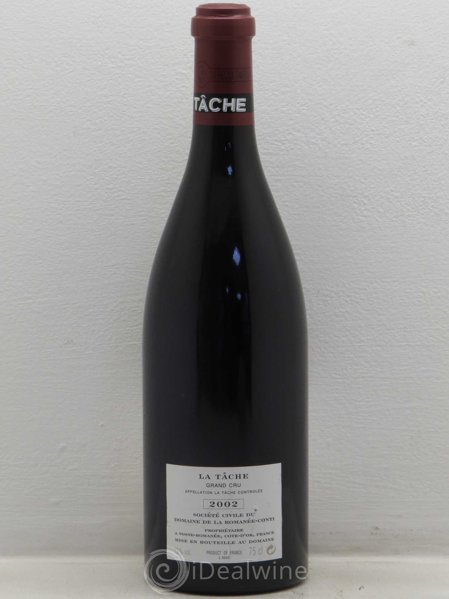 La Tâche Grand Cru Domaine de la Romanée-Conti 2002 - Lot de 1 bouteille - 1