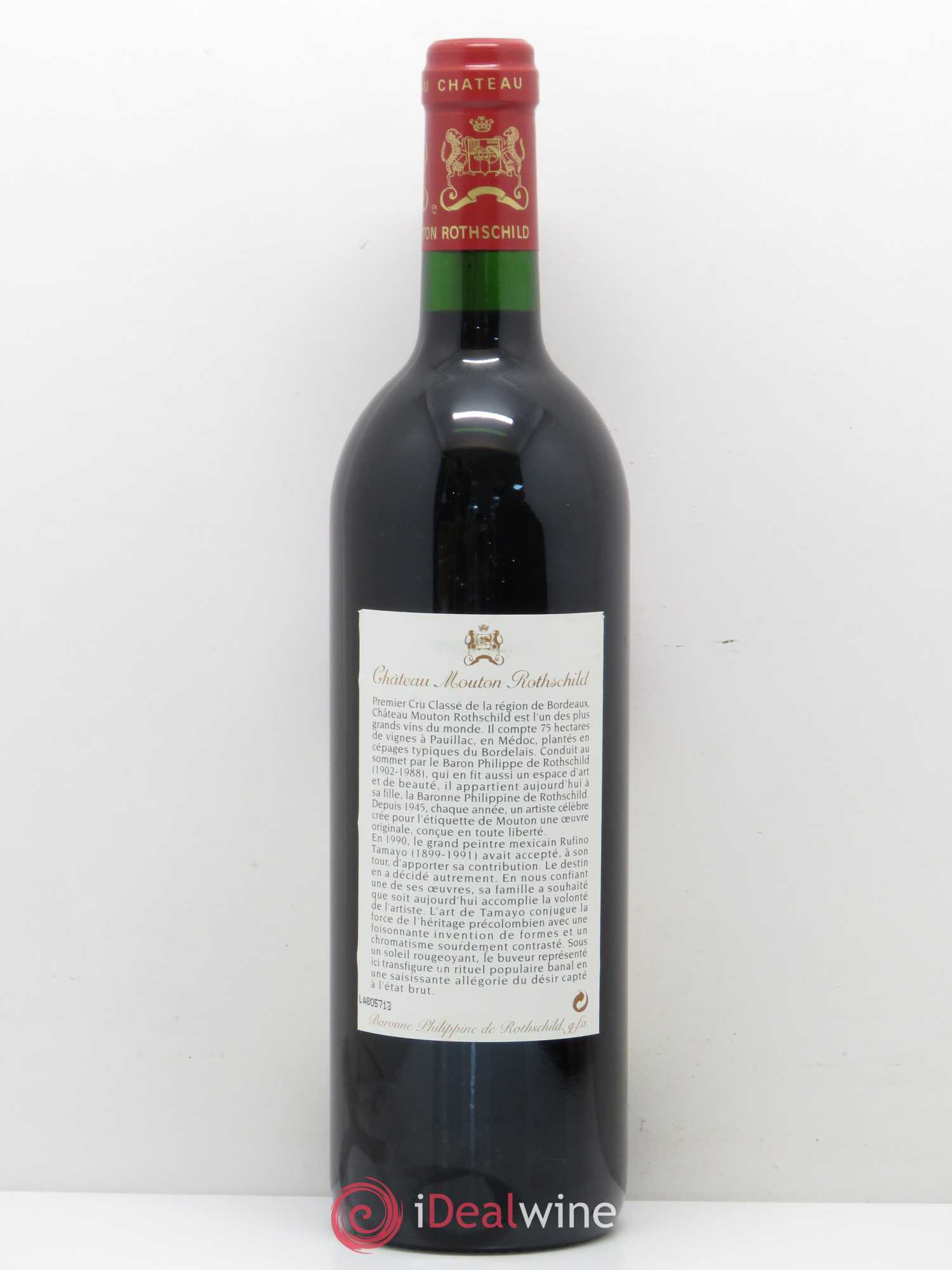 Château Mouton Rothschild 1er Grand Cru Classé 1998 - Lot de 1 bouteille - 1