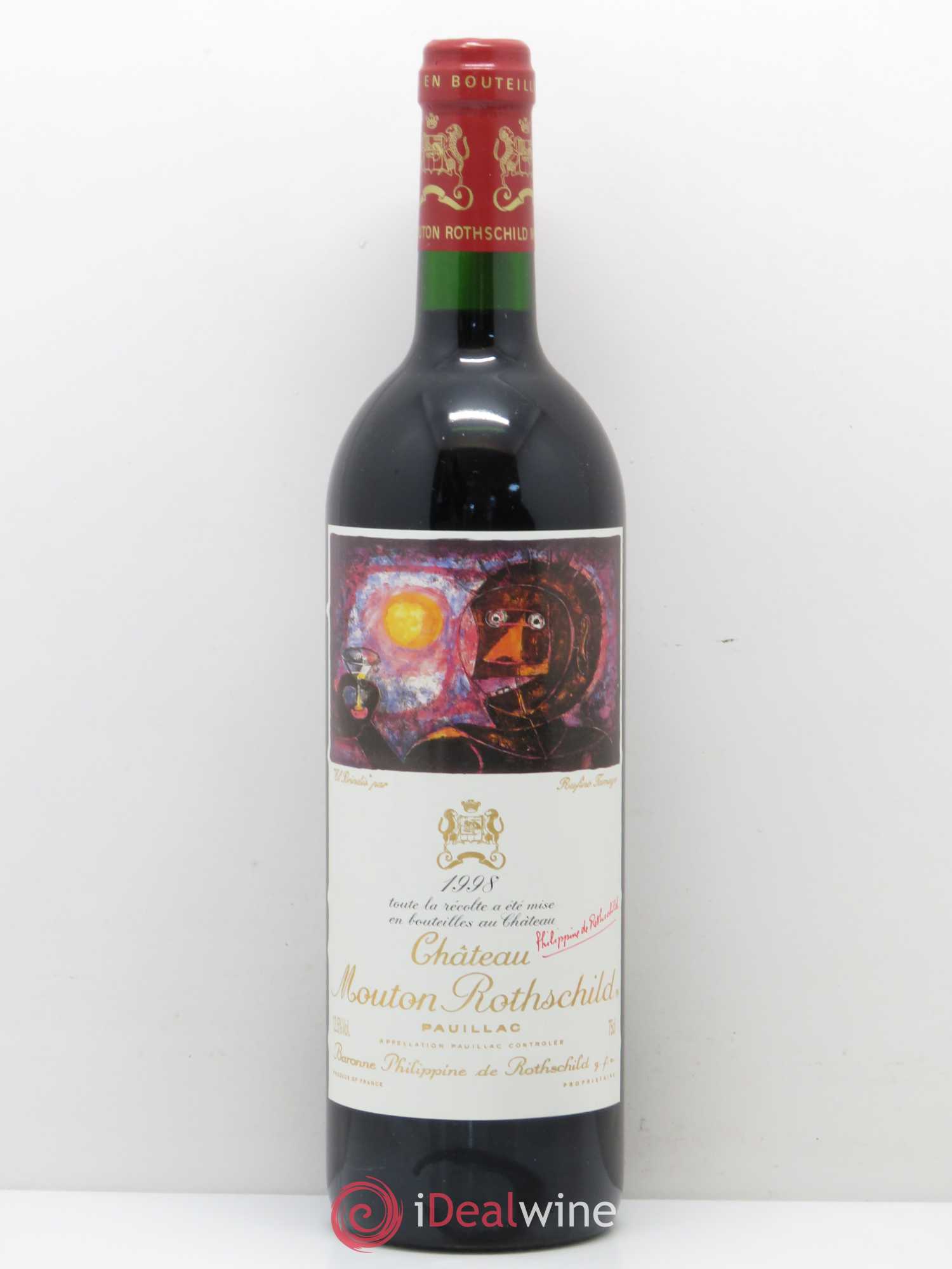 Château Mouton Rothschild 1er Grand Cru Classé 1998 - Lot de 1 bouteille - 0