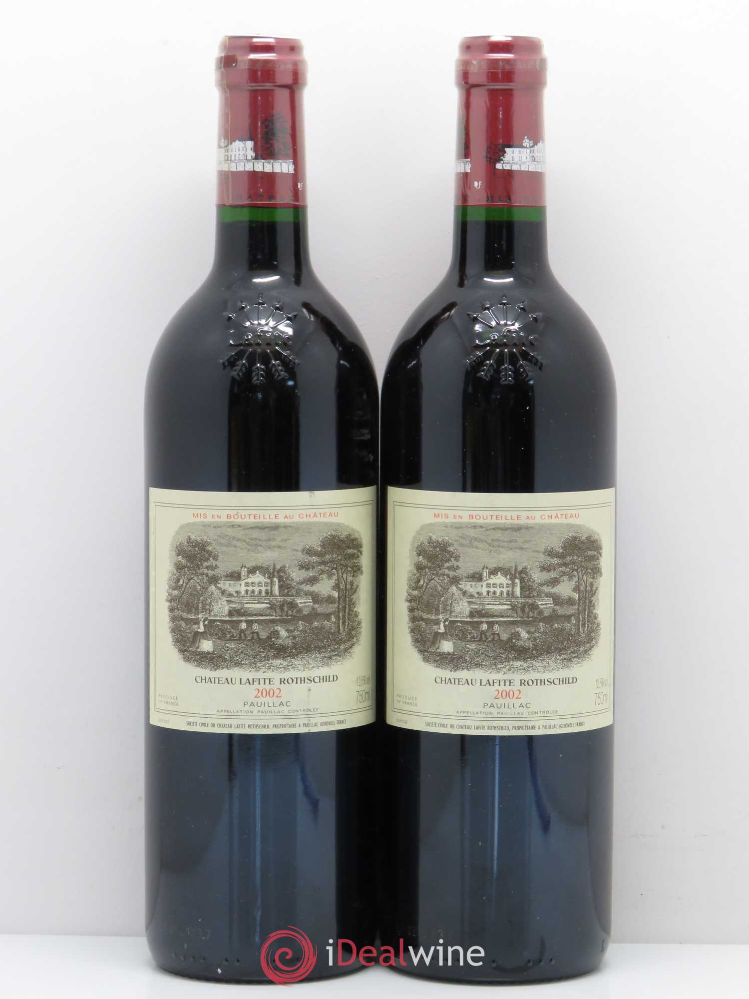 Château Lafite Rothschild 1er Grand Cru Classé 2002 - Lot de 2 bouteilles - 0