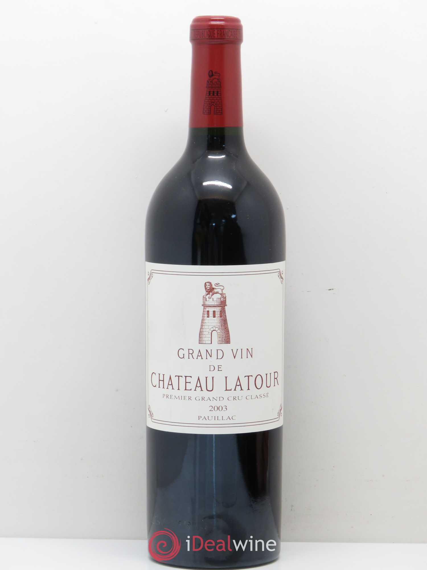 Château Latour 1er Grand Cru Classé 2003 - Lot de 1 bouteille - 0