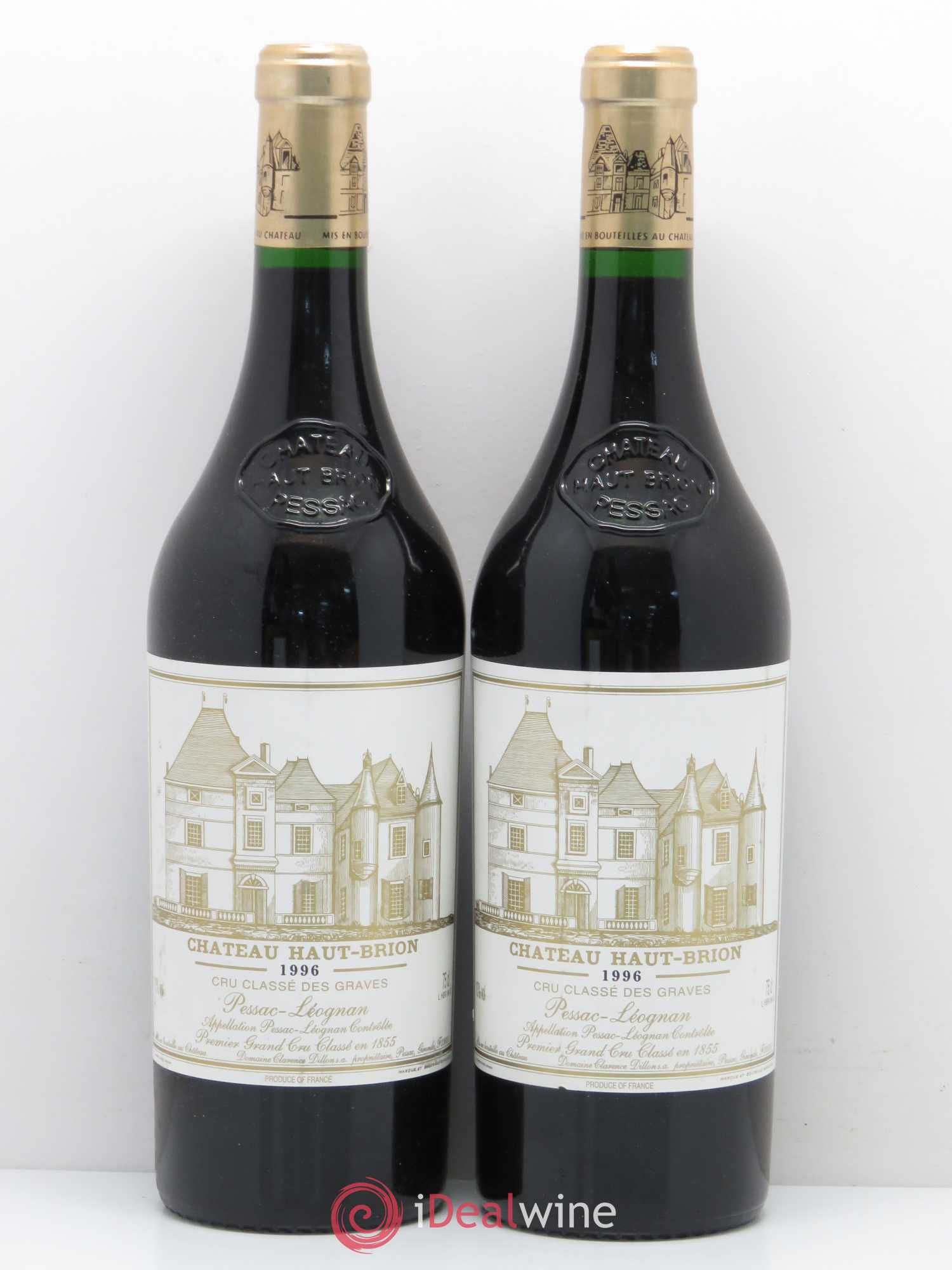 Château Haut Brion 1er Grand Cru Classé 1996 - Lot de 2 bouteilles - 0