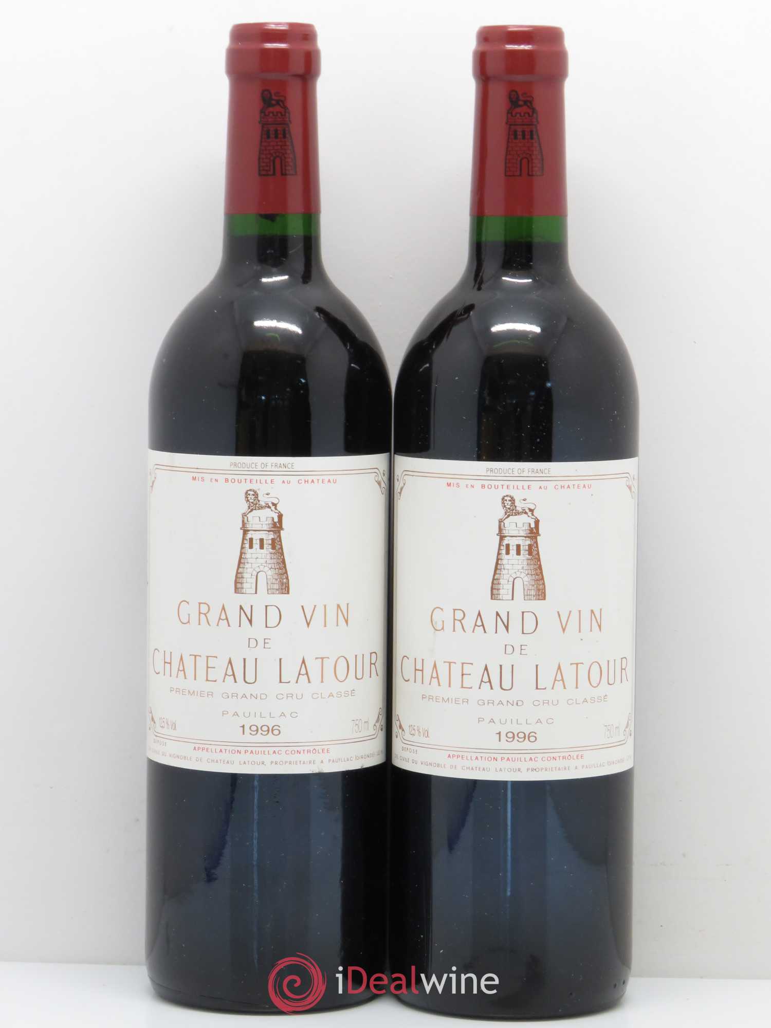 Château Latour 1er Grand Cru Classé 1996 - Lot de 2 bouteilles - 0