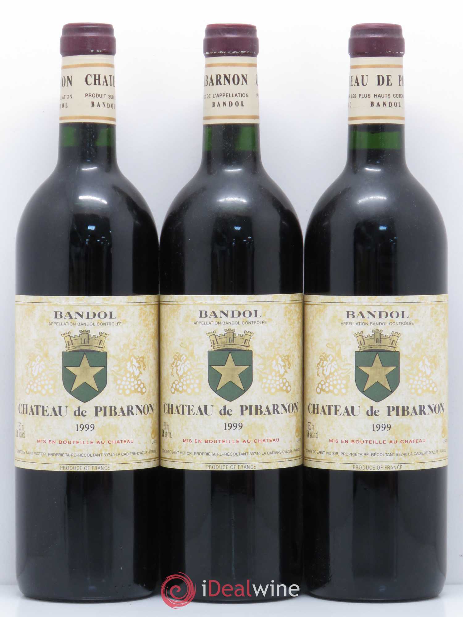 Bandol Château de Pibarnon Comte de Saint-Victor 1999 - Lot de 3 bouteilles - 0