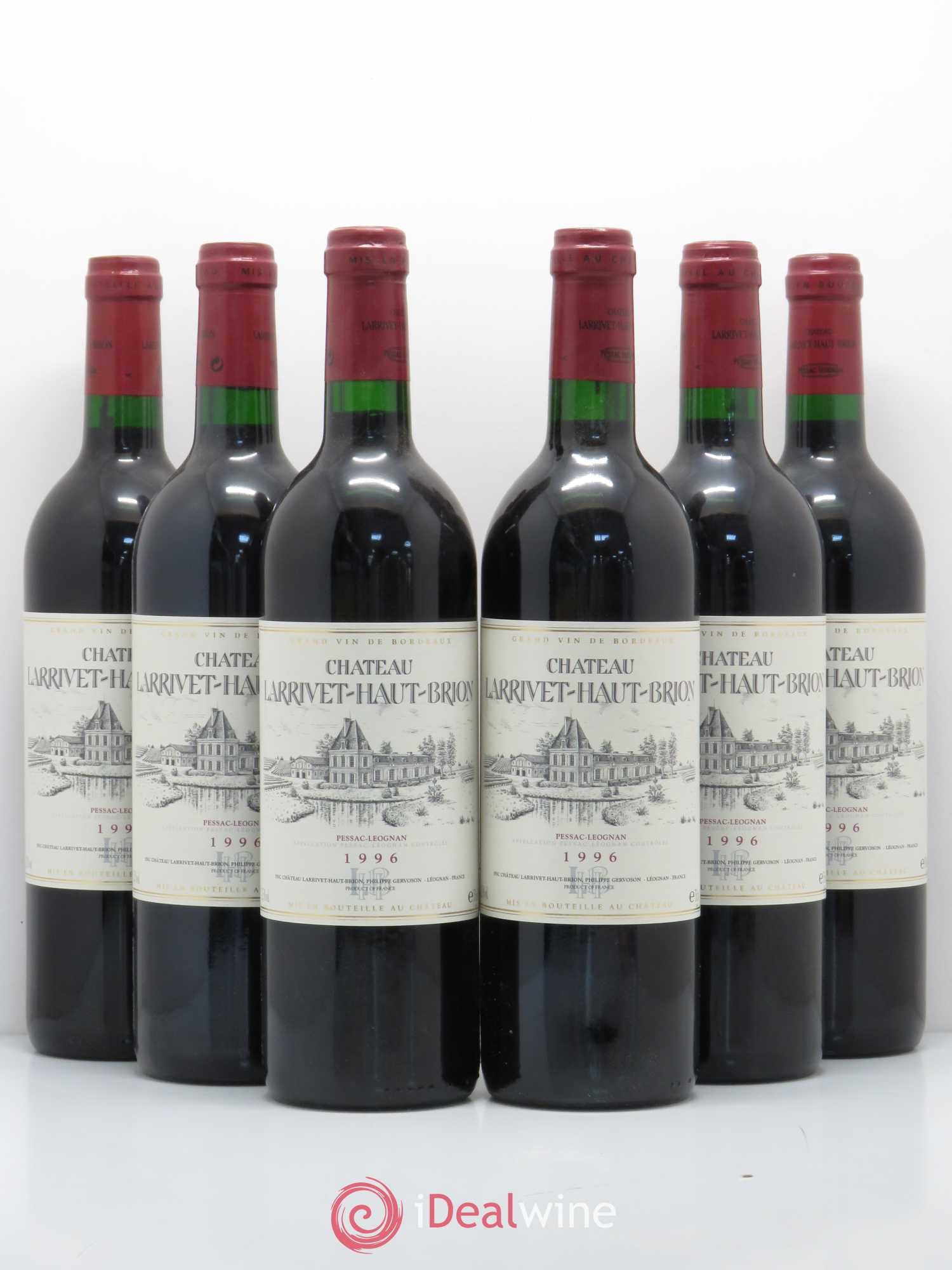 Château Larrivet Haut-Brion 1996 - Lot de 6 bouteilles - 0