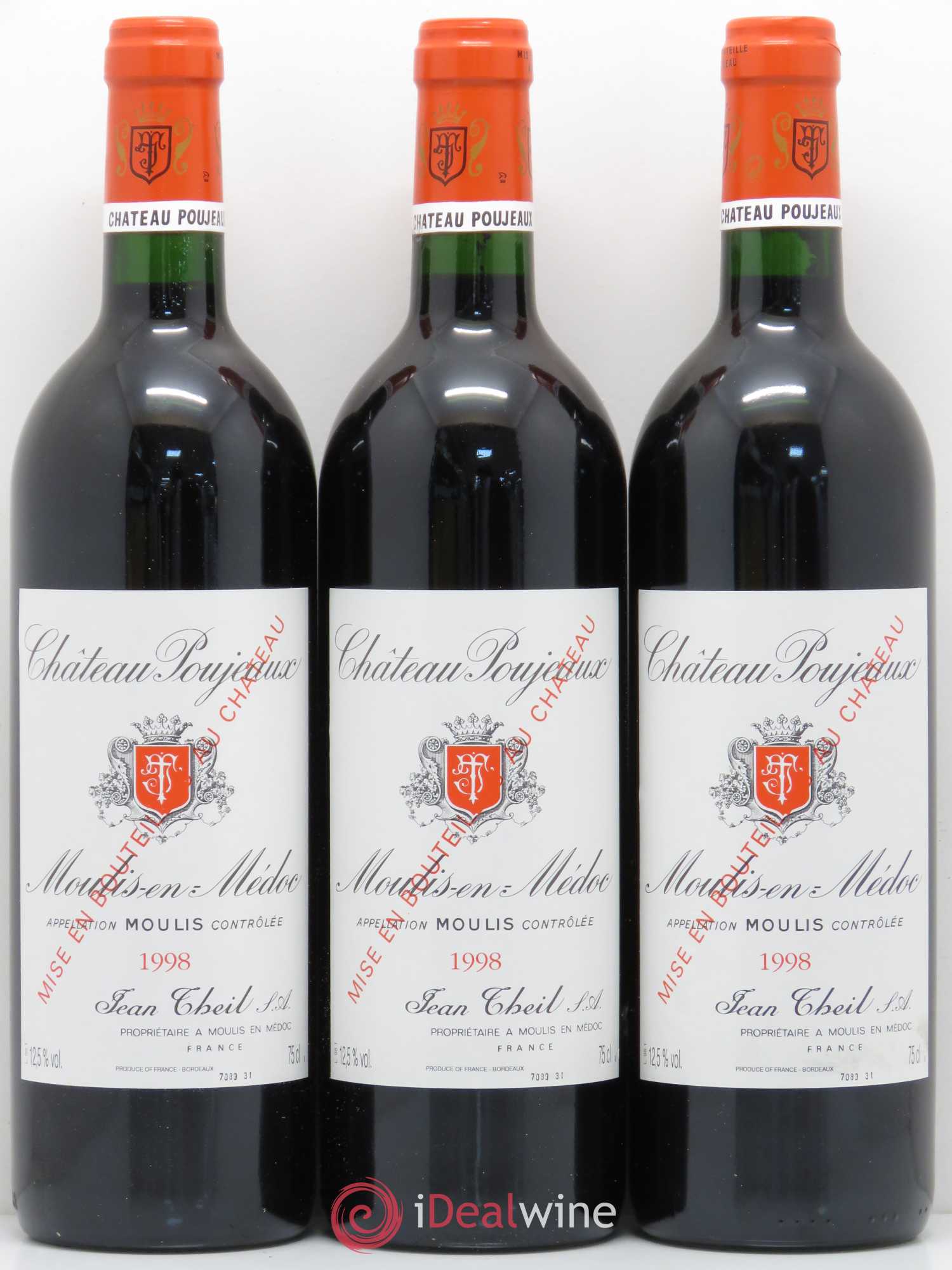 Château Poujeaux 1998 - Lot de 12 bouteilles - 2