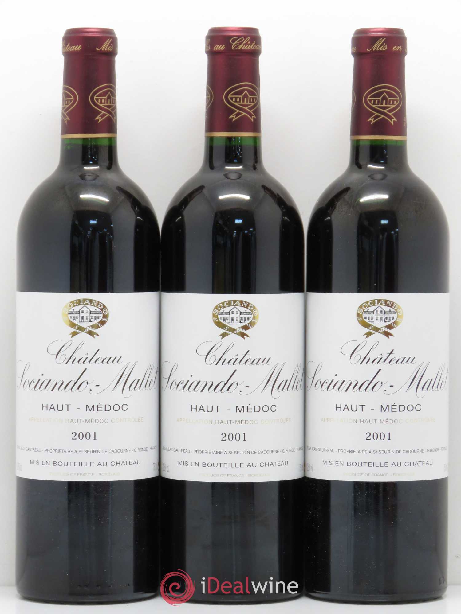 Château Sociando Mallet 2001 - Lot de 12 bouteilles - 3