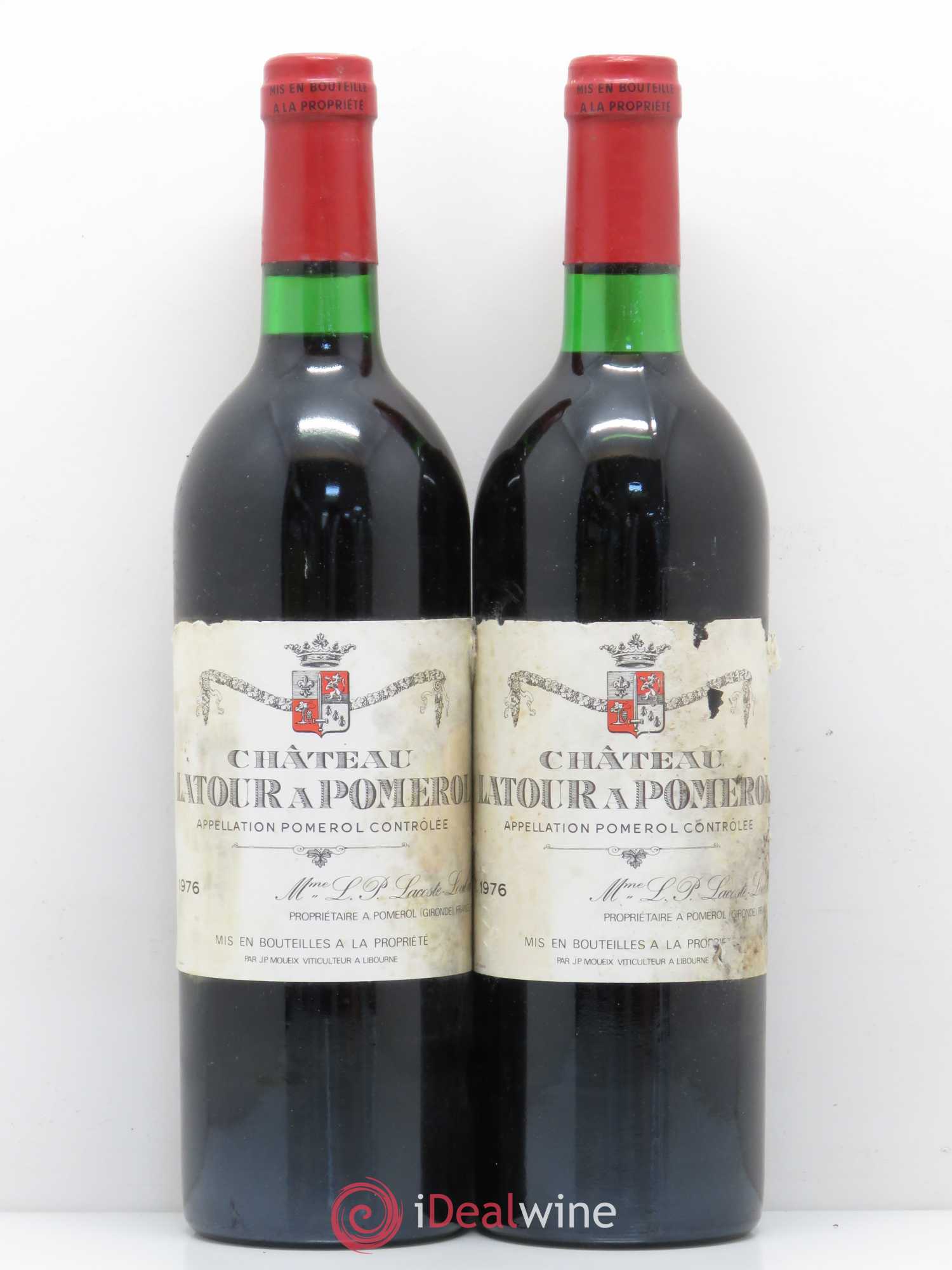 Château Latour à Pomerol 1976 - Lot de 2 bouteilles - 0