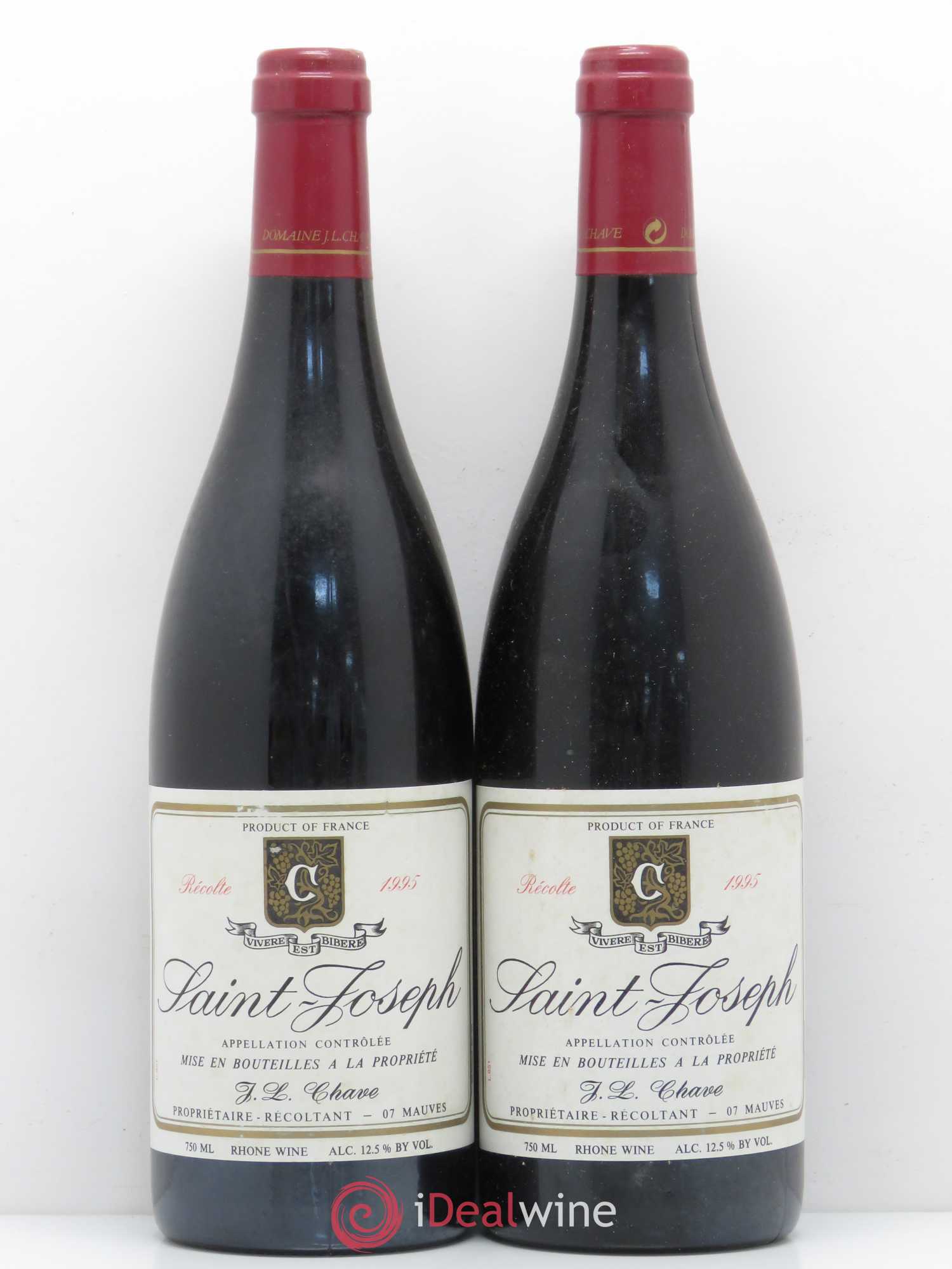 Saint-Joseph Jean-Louis Chave 1995 - Lot de 2 bouteilles - 0