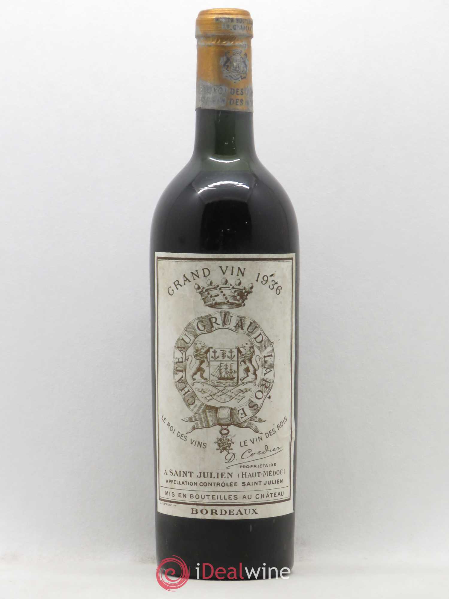 Château Gruaud Larose 2ème Grand Cru Classé 1936 - Lot de 1 bouteille - 0